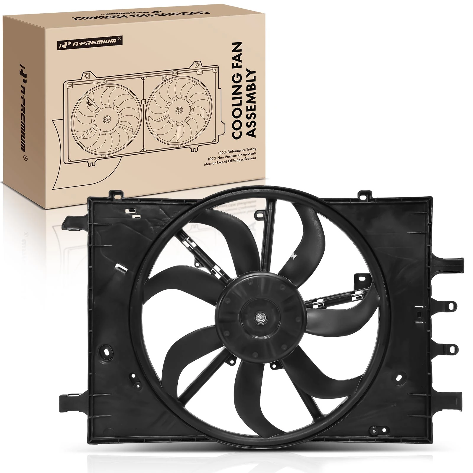 Radiator Cooling Fan Assembly with Shroud for 2016-2019 INFINITI Q50