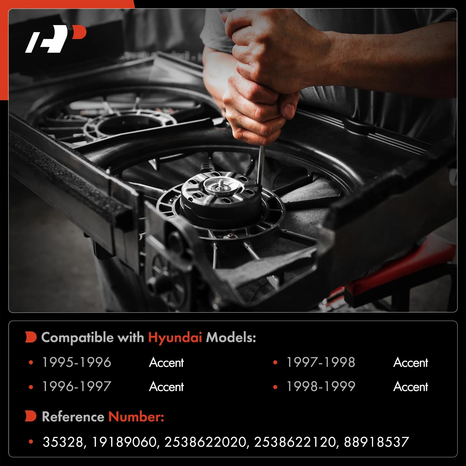 Radiator Fan Cooling Motor for Hyundai Accent 1995-1999 L4 1.5L