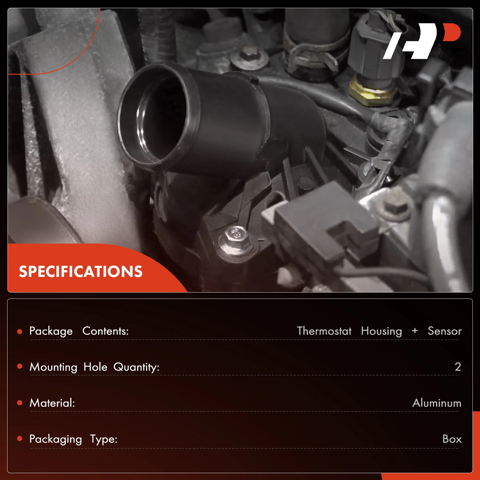 Engine Coolant Thermostat Housing Assembly for 1992-1995 Chevrolet G20