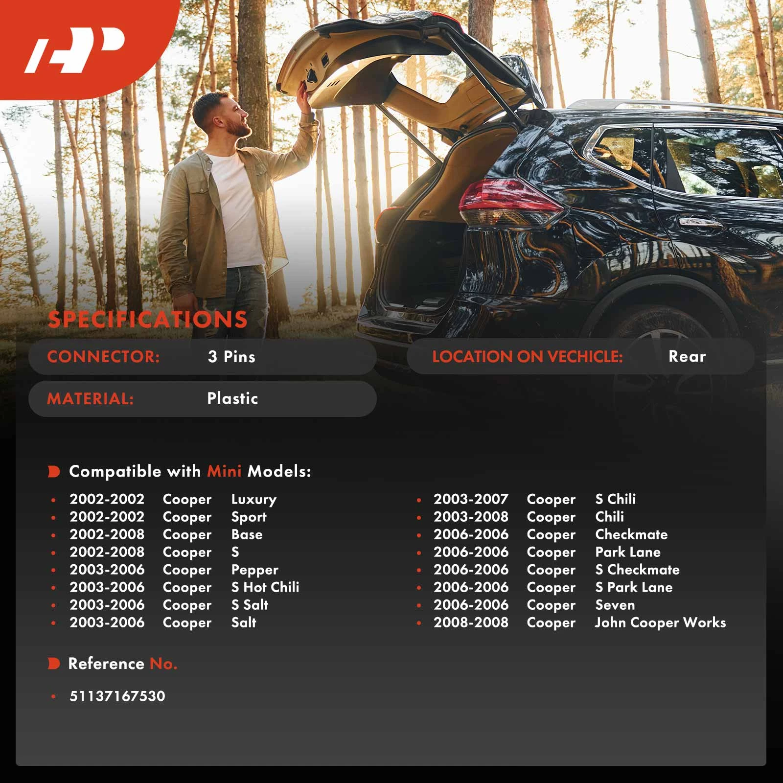 Rear Hatch Trunk Handle Hatch Grip Handle for Mini Cooper 02-08