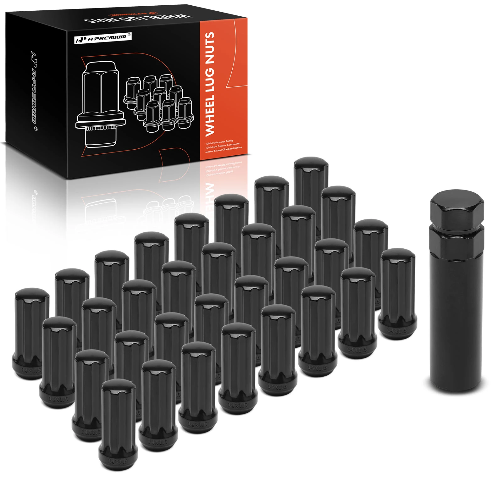 33 Pcs M14-1.5 Front & Rear Wheel Lug Nut for 1988-1990 1994-2000 Chevrolet C3500