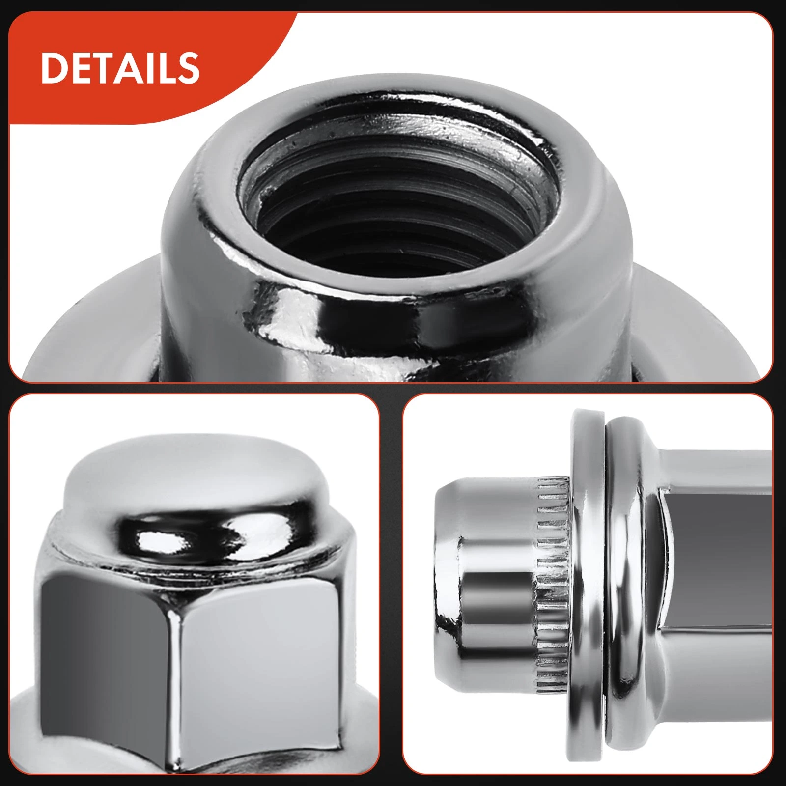 10 Pcs Front or Rear M12-1.5 Wheel Lug Nut for 2004-2006