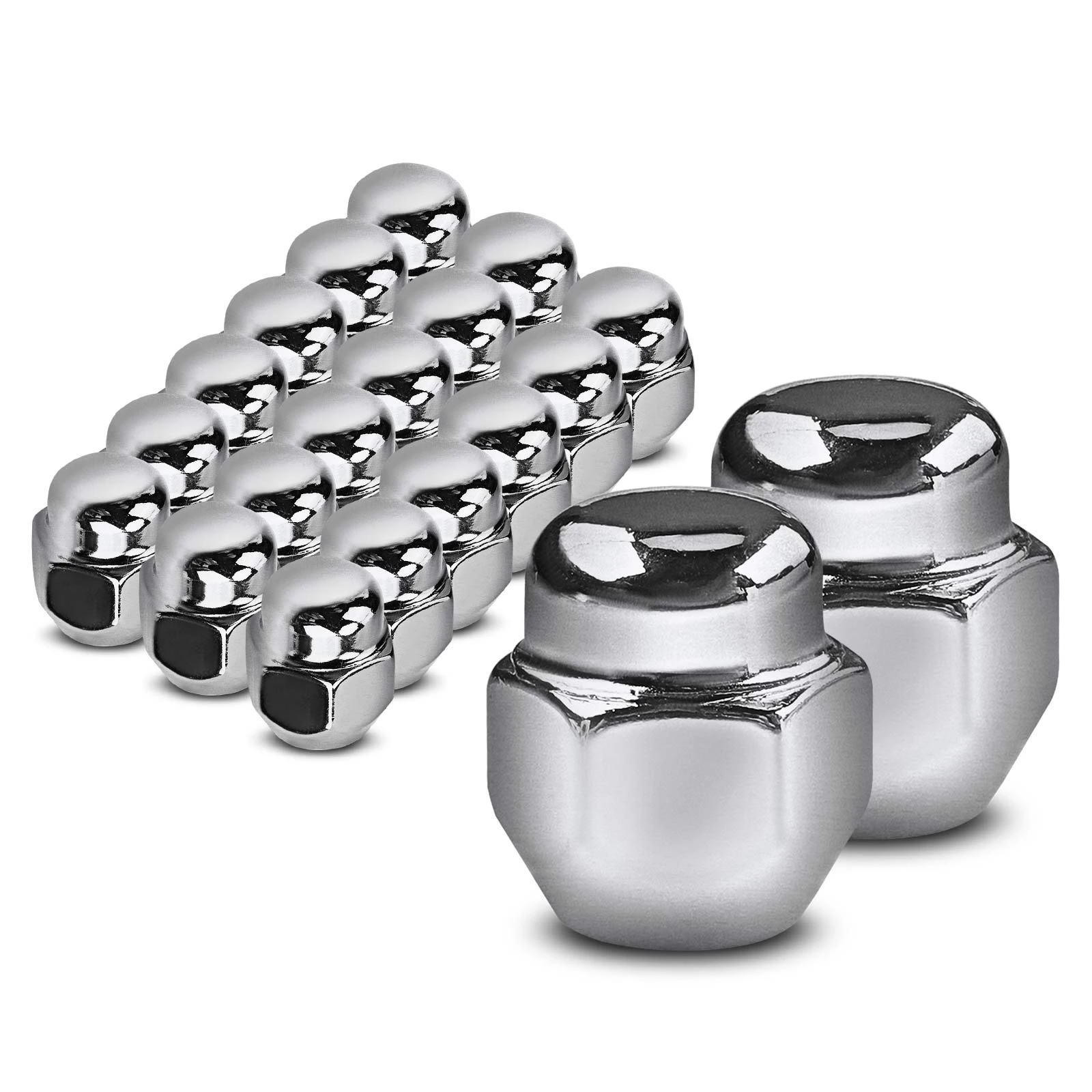 20 Pcs Front & Rear M12-1.25 Wheel Lug Nut