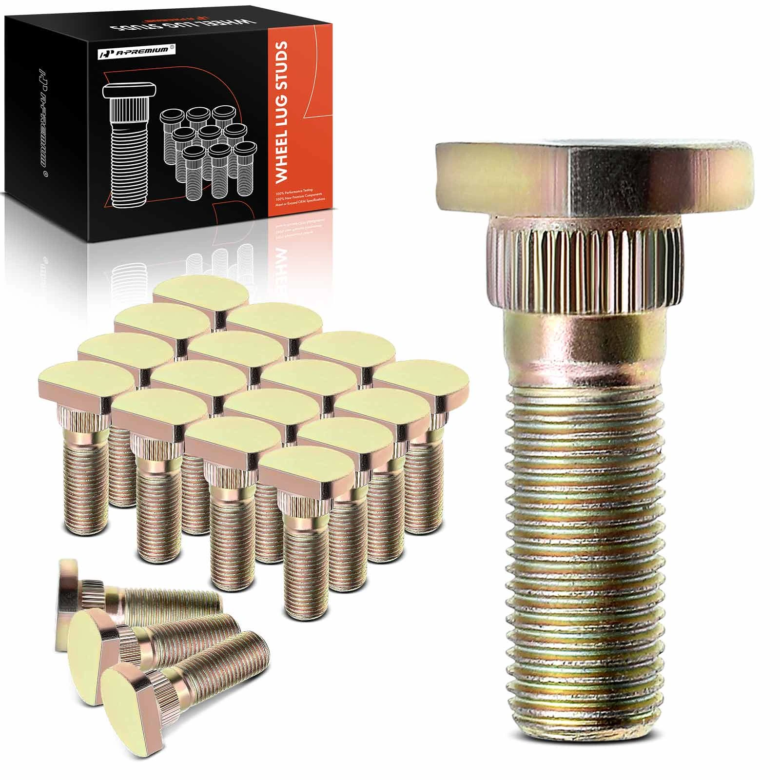 20 Pcs Front & Rear M12-1.25 Wheel Lug Stud