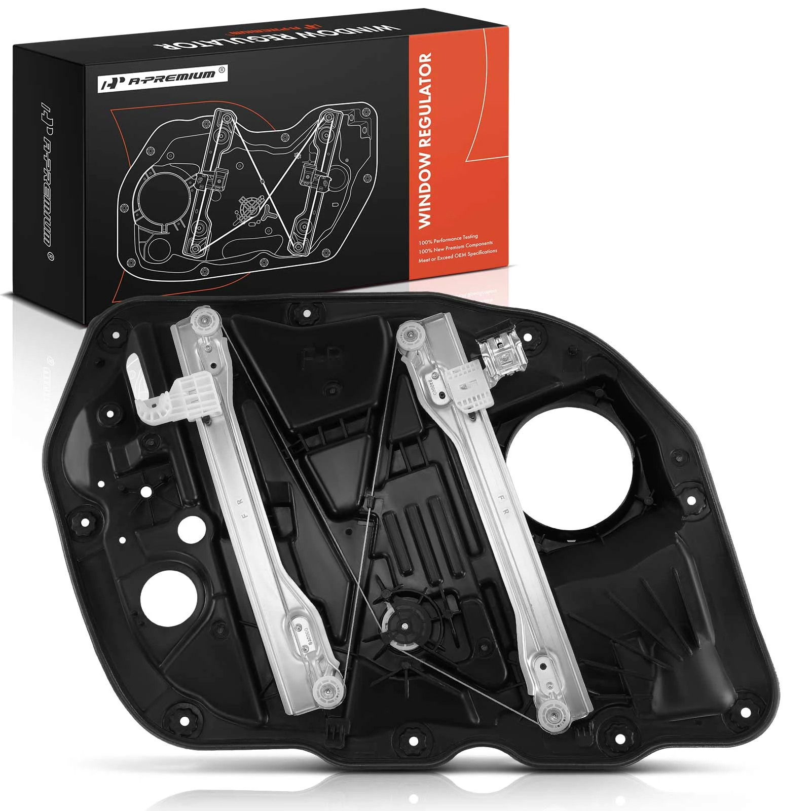 Front Passenger Power Window Regulator with Motor Assembly