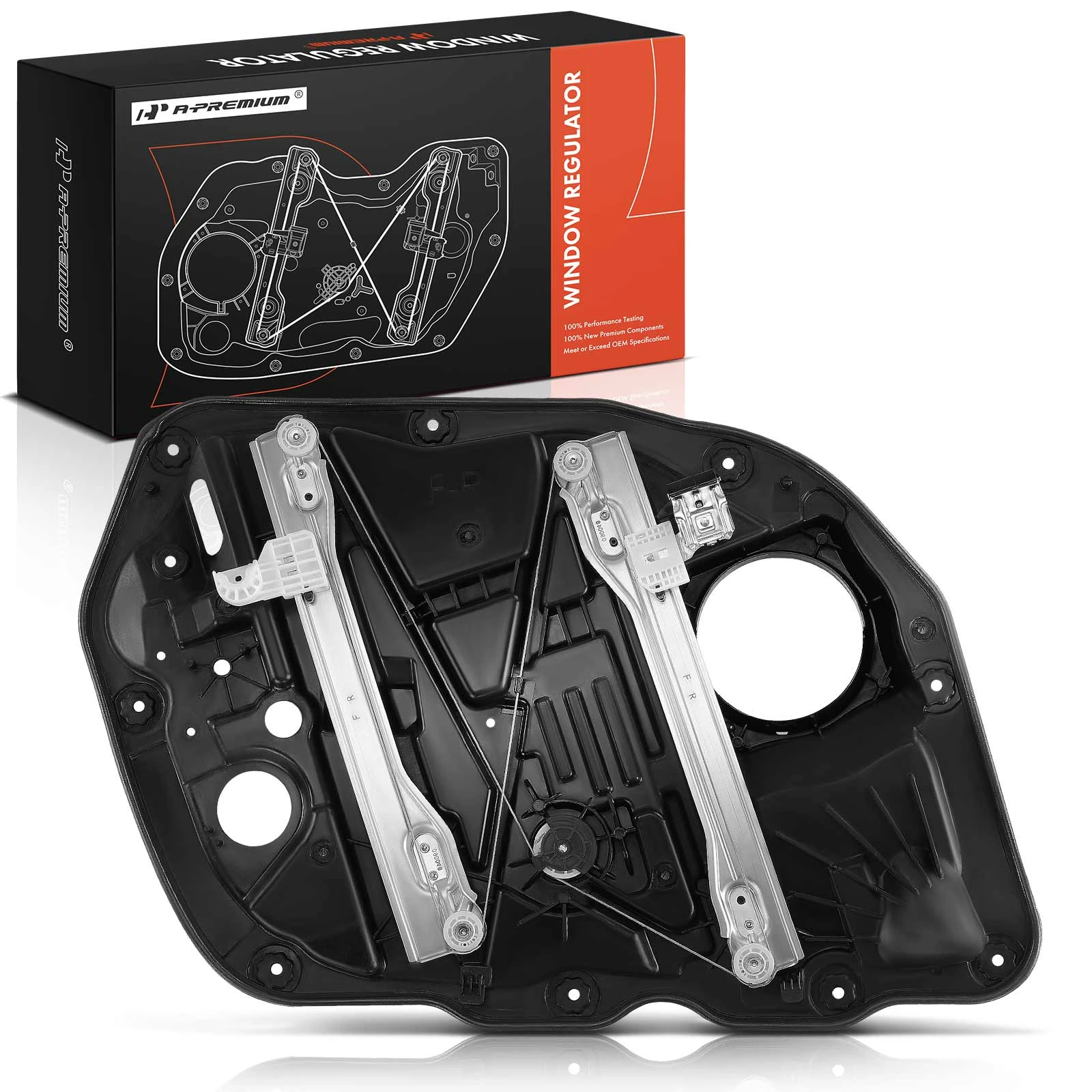 Front Passenger Power Window Regulator with Motor Assembly