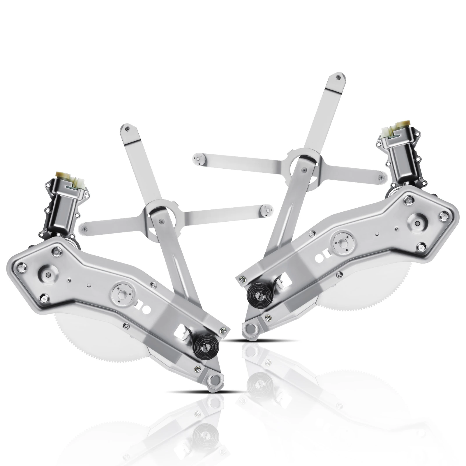 2 Pcs Front Power Window Regulator with Motor