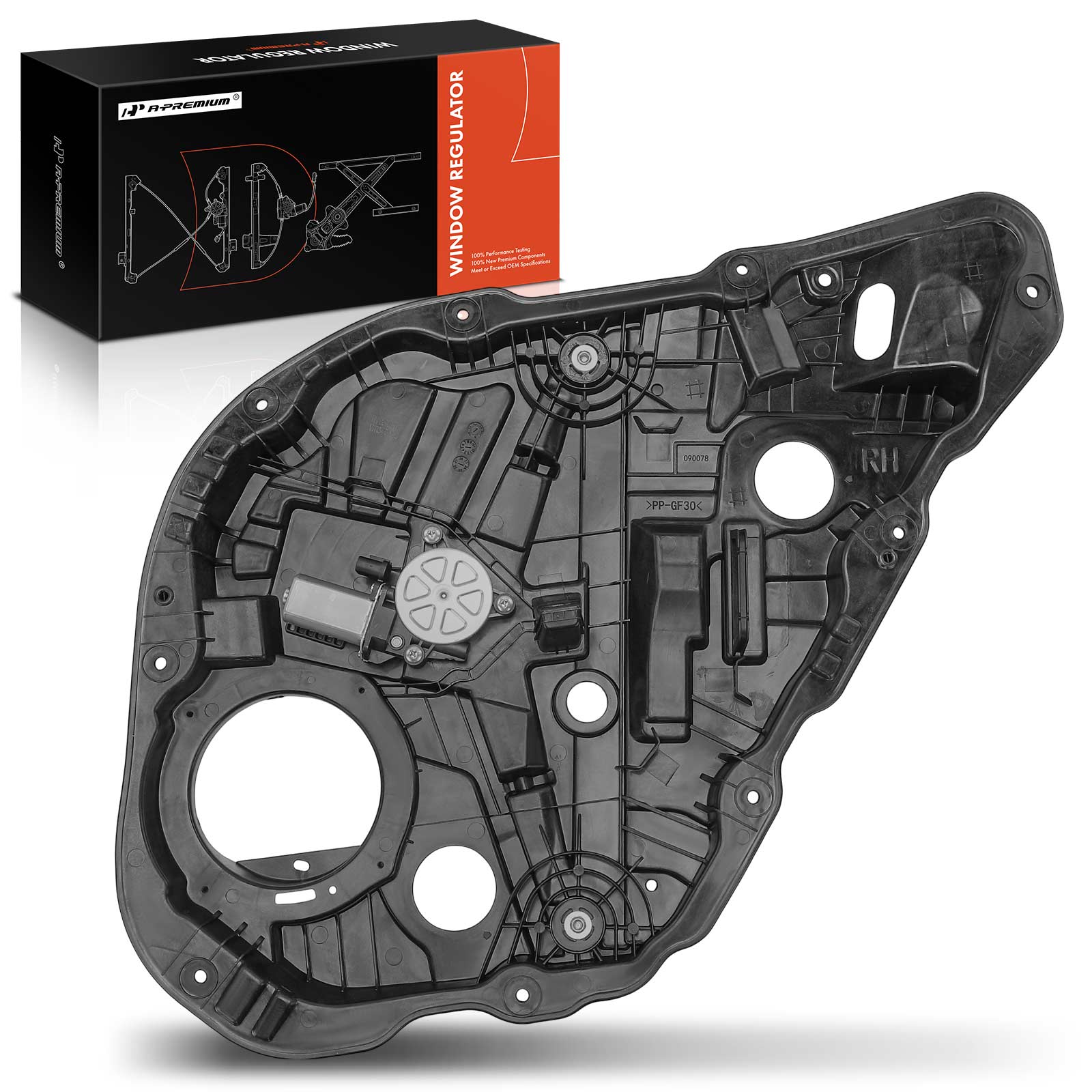 Rear Passenger Power Window Regulator with Motor Assembly