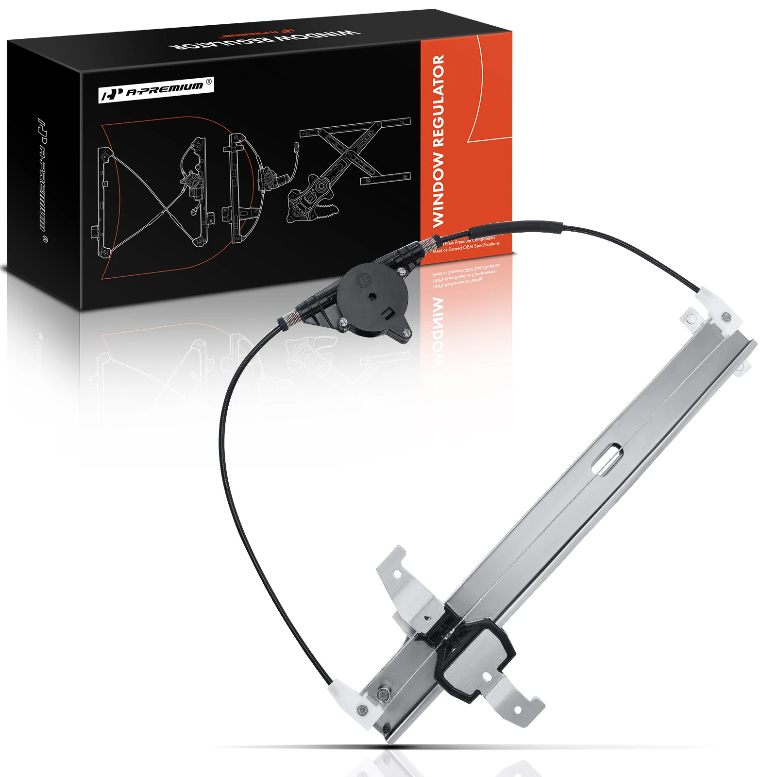 1990-1993 Lincoln Town Car 1-Pc Power Window Regulator Rear Left Driver Side Electric A-Premium APWR1917