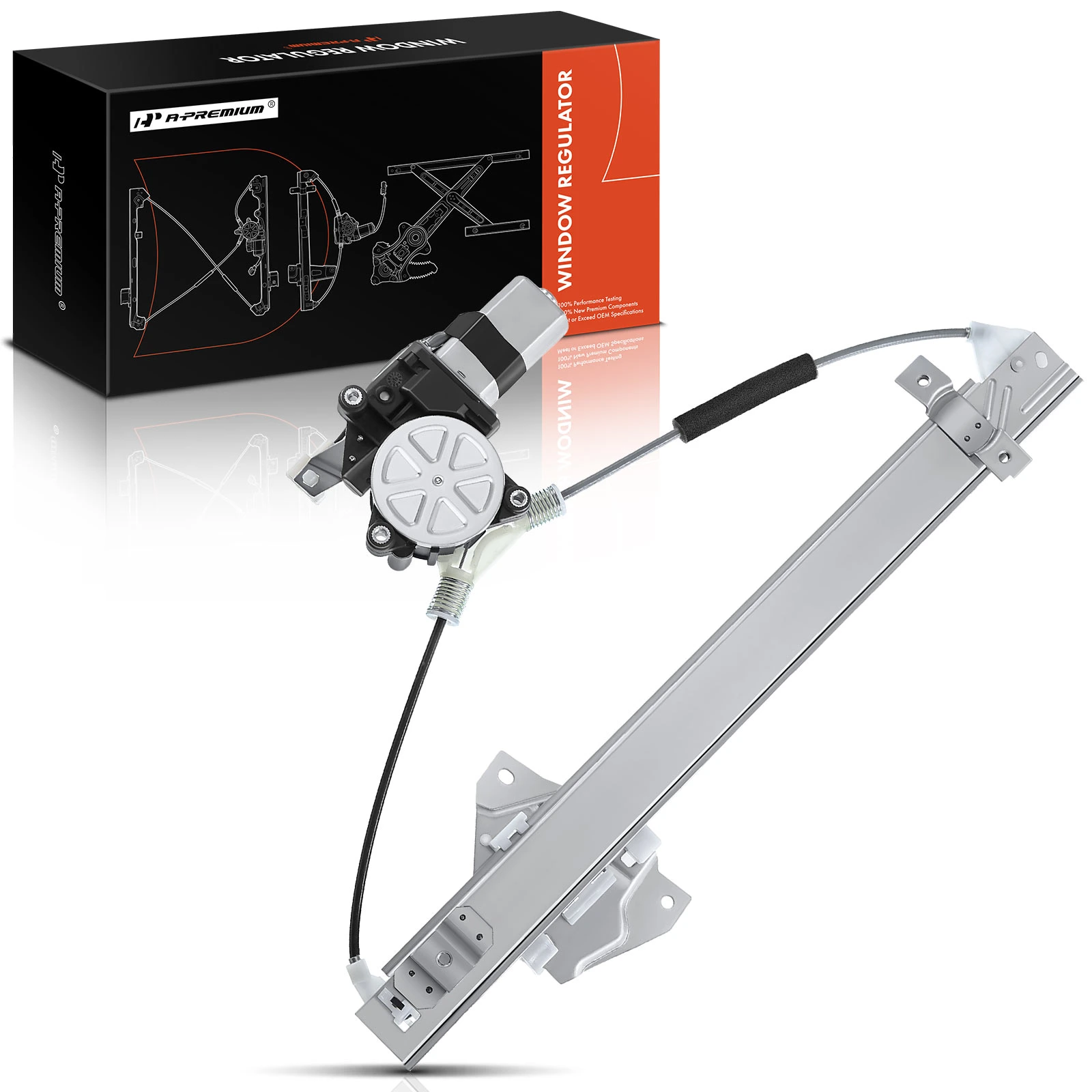 1992-2000 Mitsubishi Montero 1pc Power Window Regulator and Motor Assembly Rear Right Passenger Side Electric with Motor A-Premium APWR0690