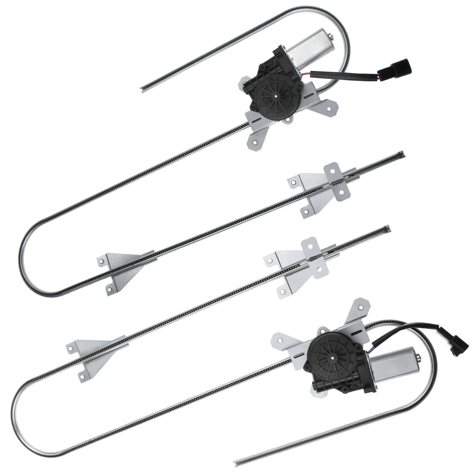 2 Pcs Front Power Window Regulator with Motor