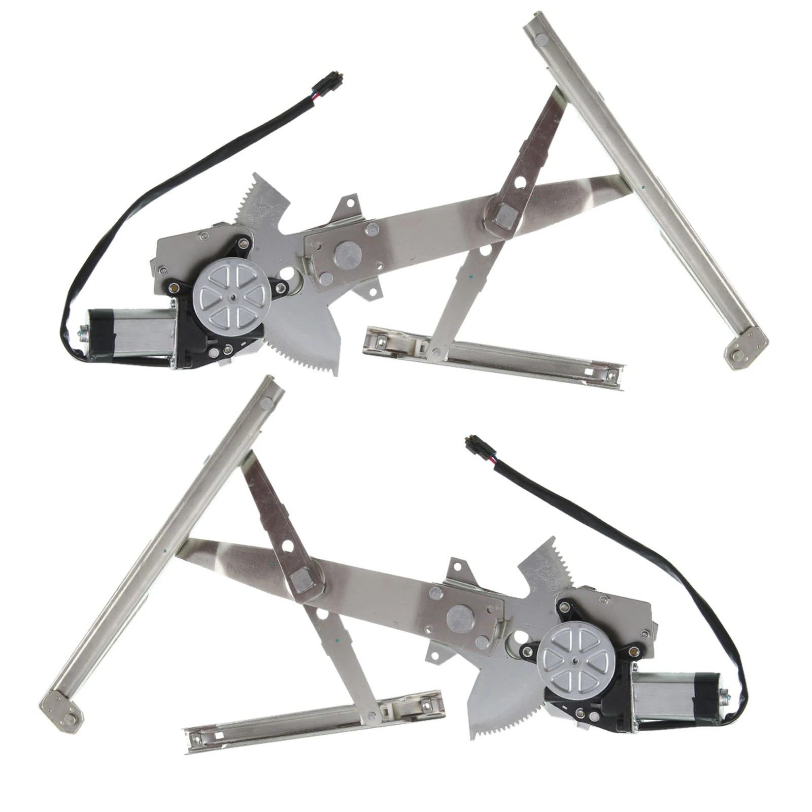2 Pcs Front Power Window Regulator with Motor
