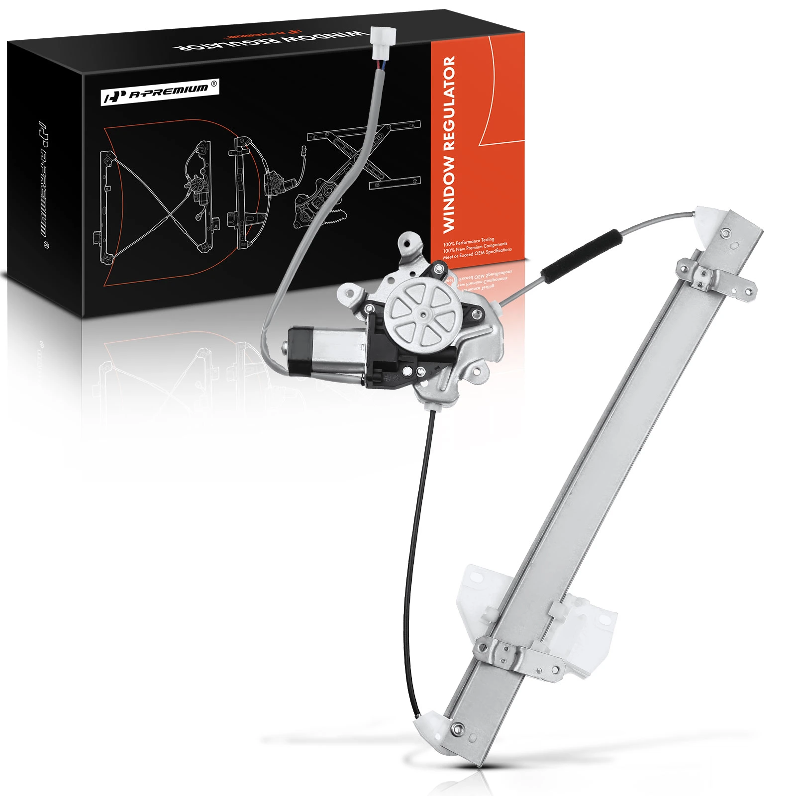 1997-2001 Mitsubishi Mirage 1pc Power Window Regulator and Motor Assembly Front Right Passenger Side Electric with Motor A-Premium APWR0668