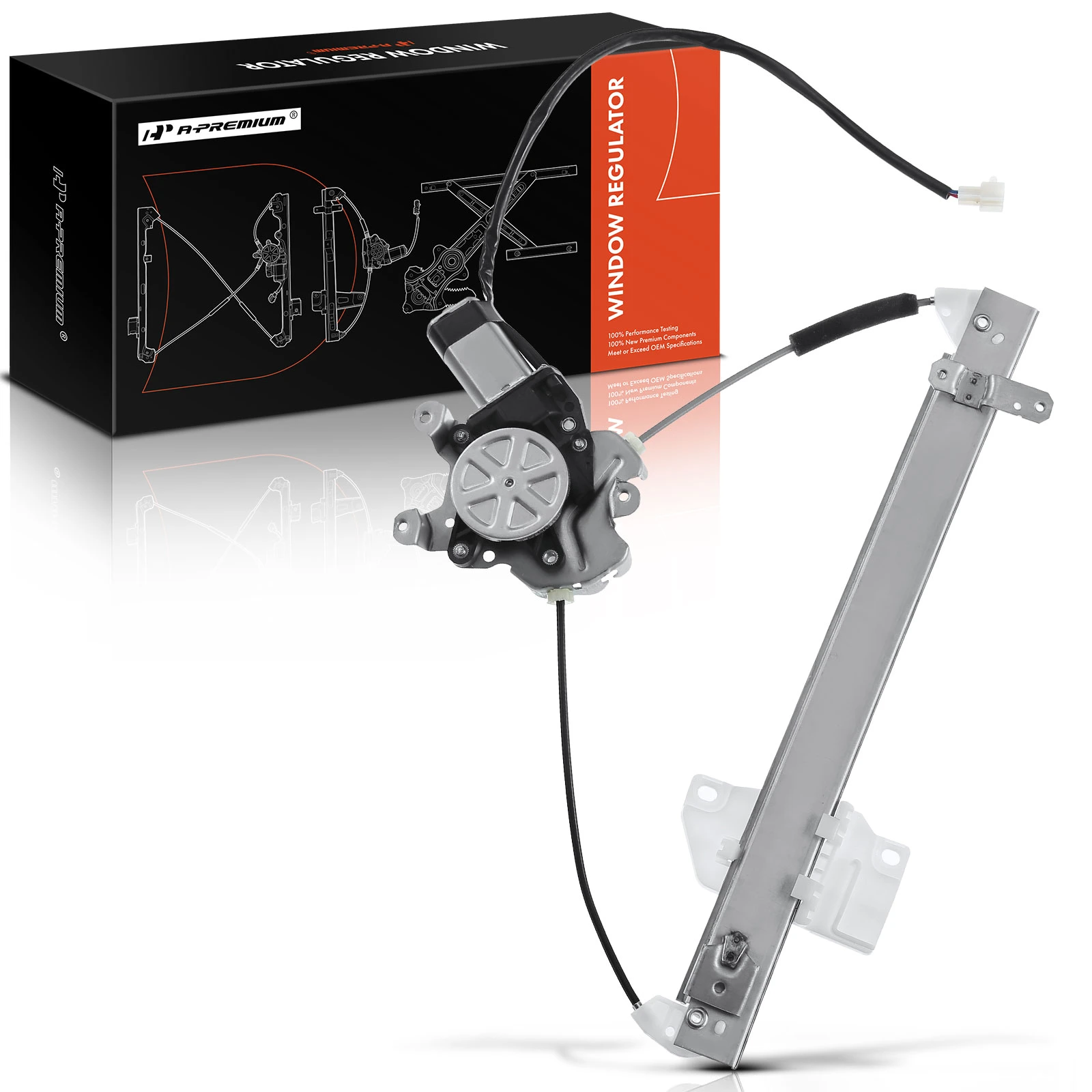 1997-2001 Mitsubishi Mirage 1pc Power Window Regulator and Motor Assembly Rear Right Passenger Side Electric with Motor A-Premium APWR0670