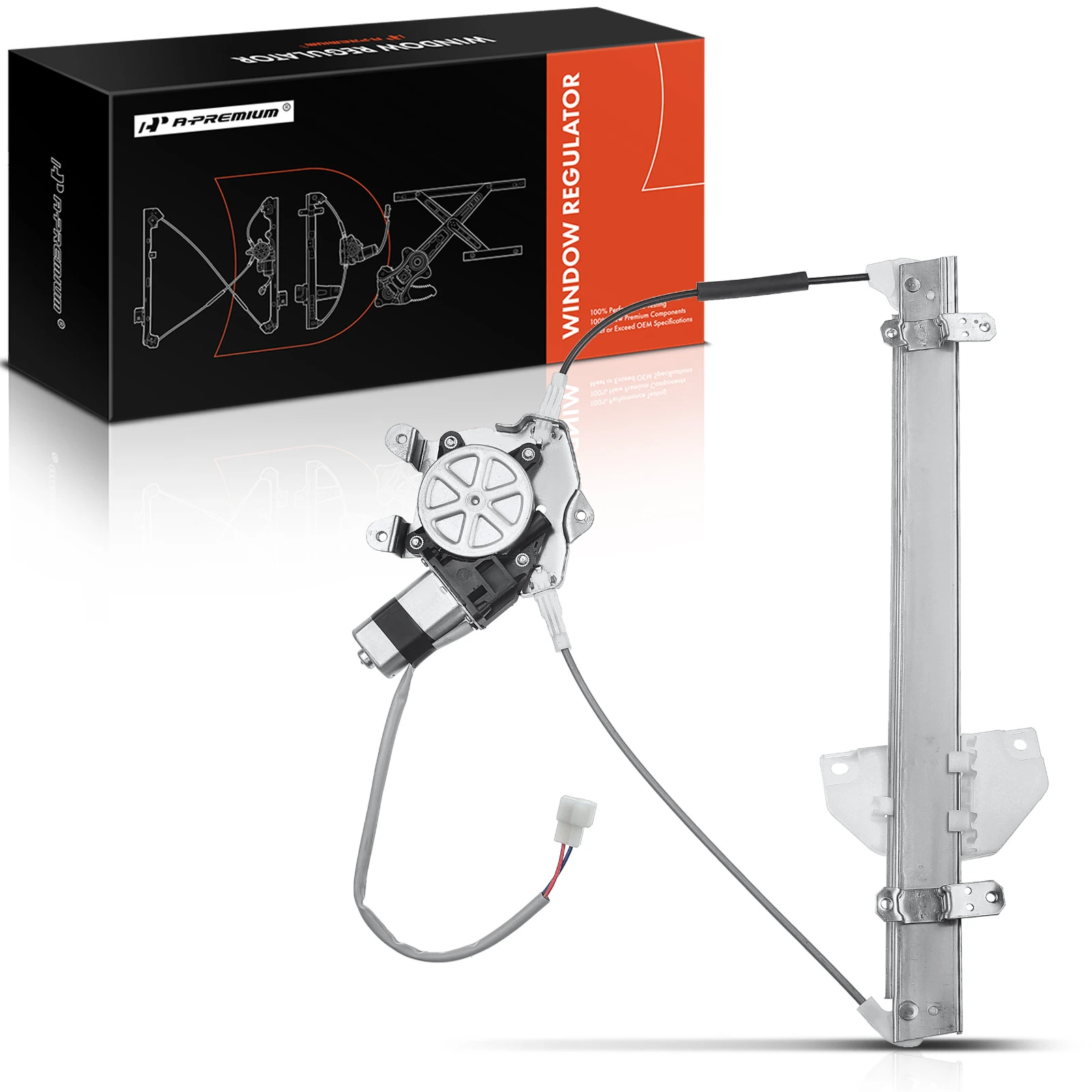 1997-2002 Mitsubishi Mirage 1pc Power Window Regulator and Motor Assembly Front Right Passenger Side Electric with Motor A-Premium APWR2007