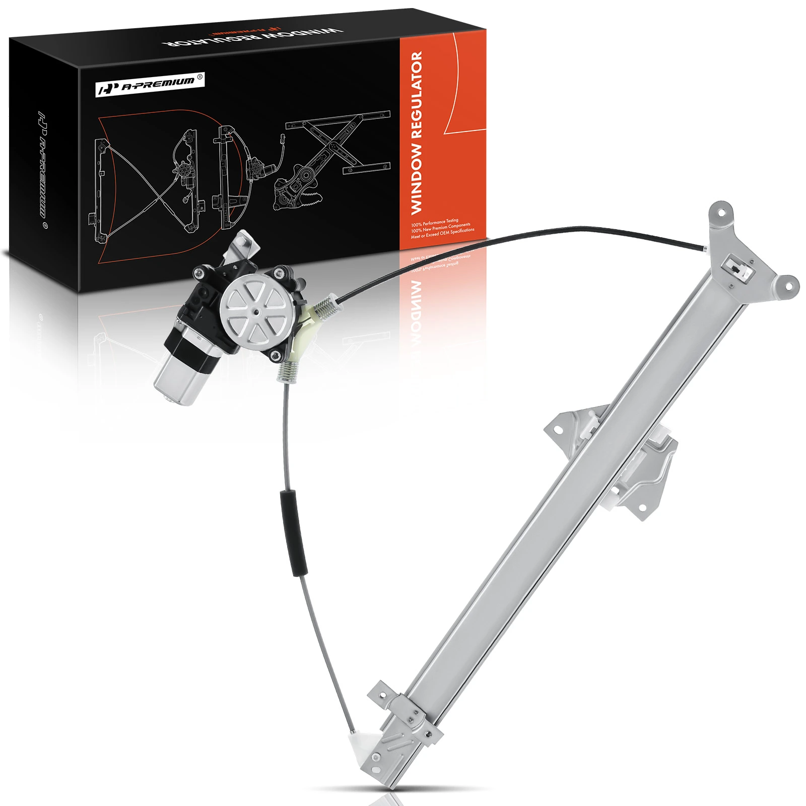 1992-2000 Mitsubishi Montero 1pc Power Window Regulator and Motor Assembly Front Left Driver Side Electric with Motor A-Premium APWR0687