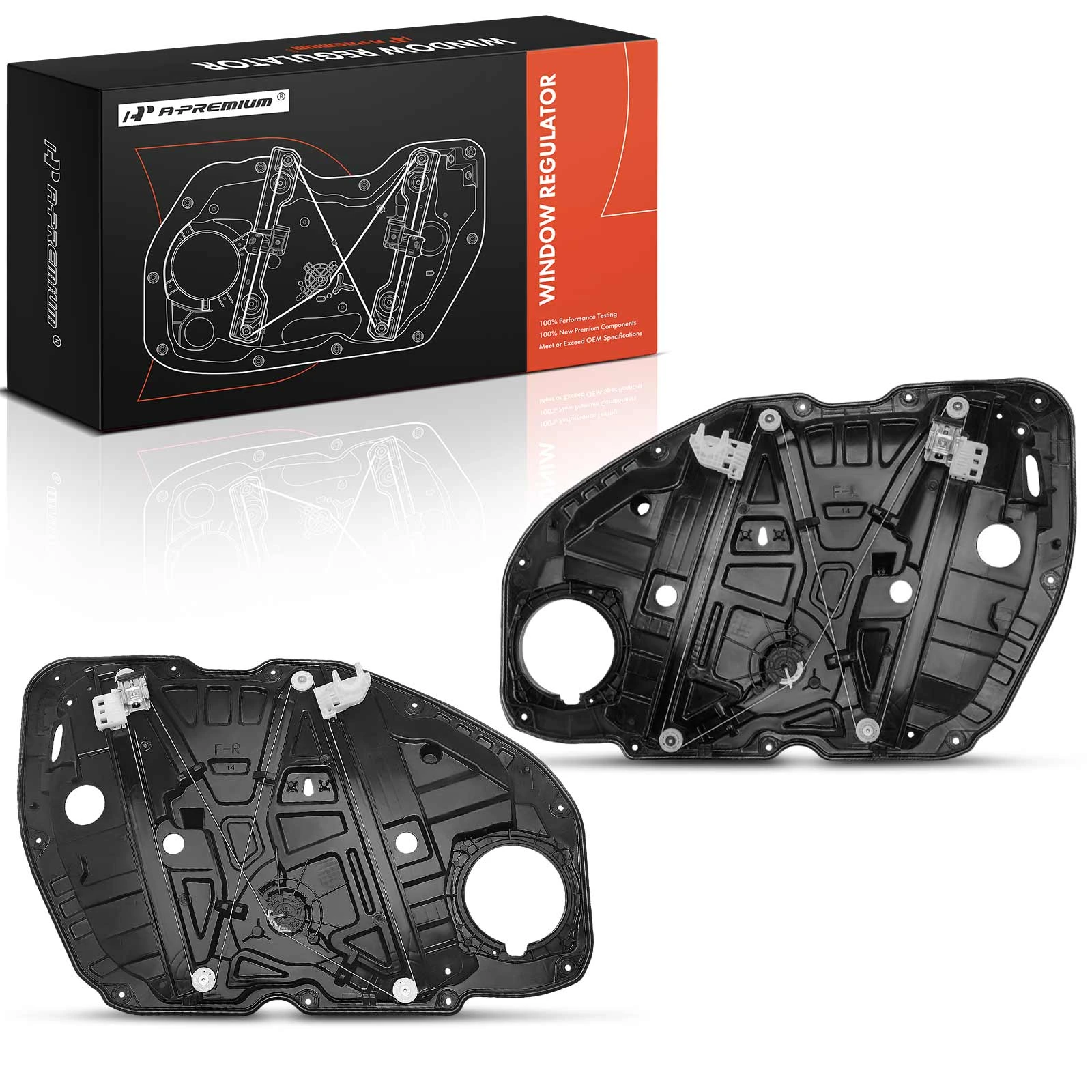 2 Pcs Front Driver & Passenger Power Window Regulator with Panel