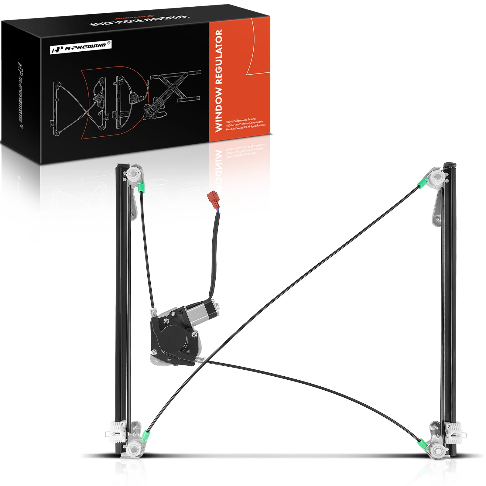 1996-2000 Plymouth Grand Voyager 1-Pc Power Window Regulator and Motor Assembly Front Right Passenger Side Electric with Motor A-Premium WR0059