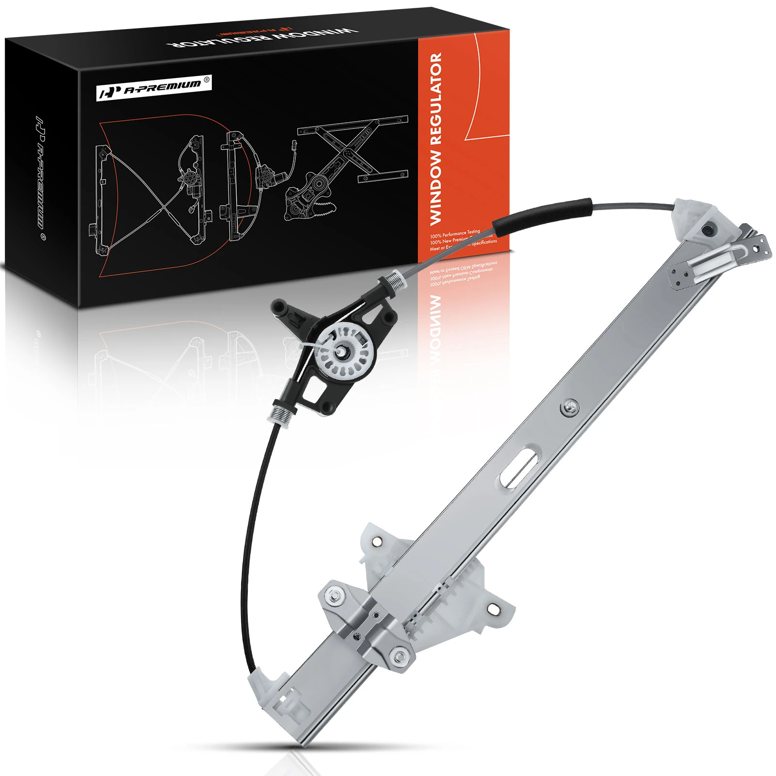 Front Passenger Power Window Regulator without Motor