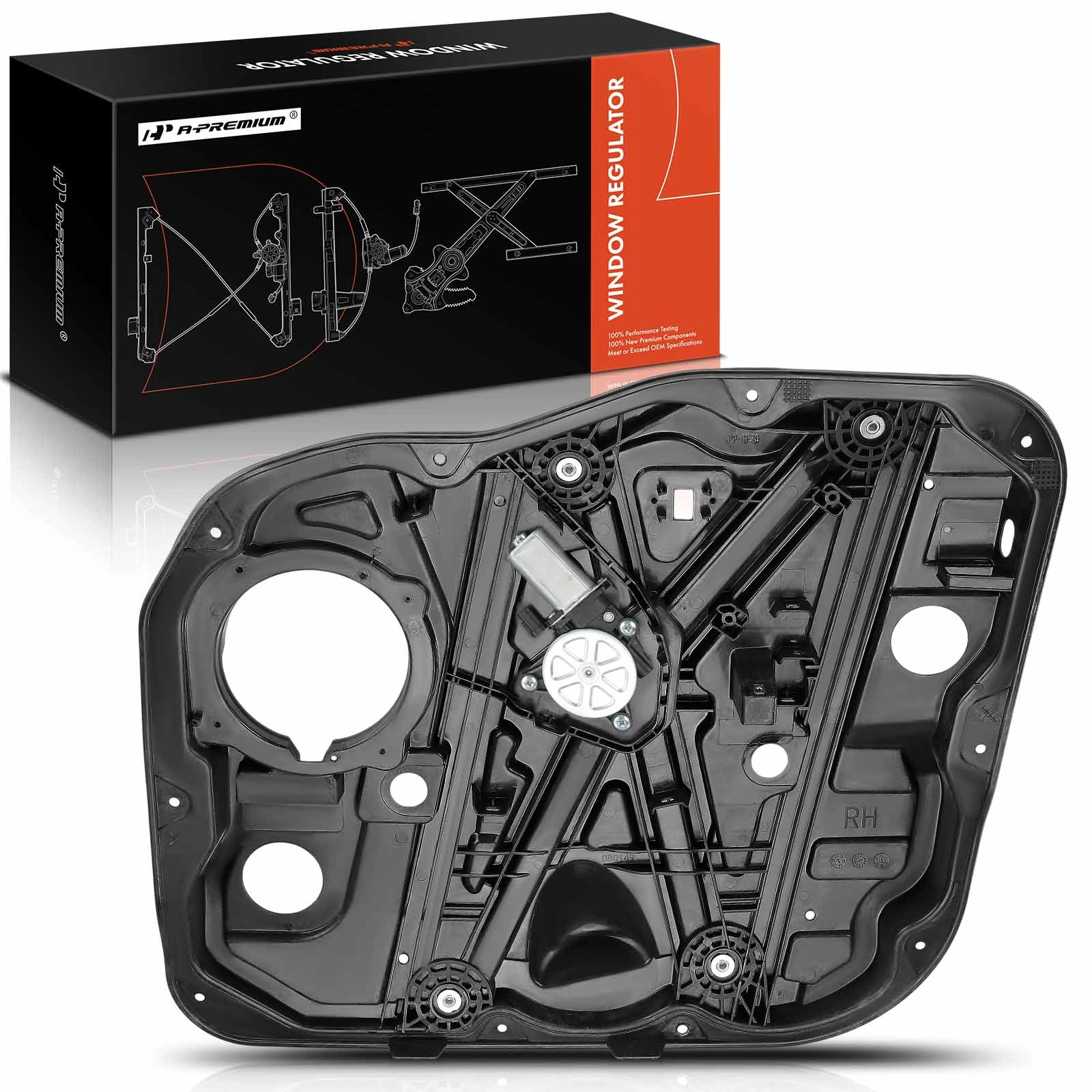 2019-2022 Hyundai Santa Fe 1pc Window Regulator Front Right Passenger Side with Motor A-Premium APWR3649