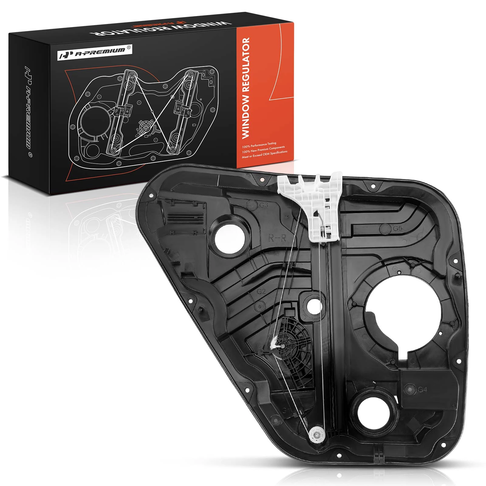 2016-2022 Hyundai Tucson 1pc Window Regulator Rear Right Passenger Side A-Premium APWR3660