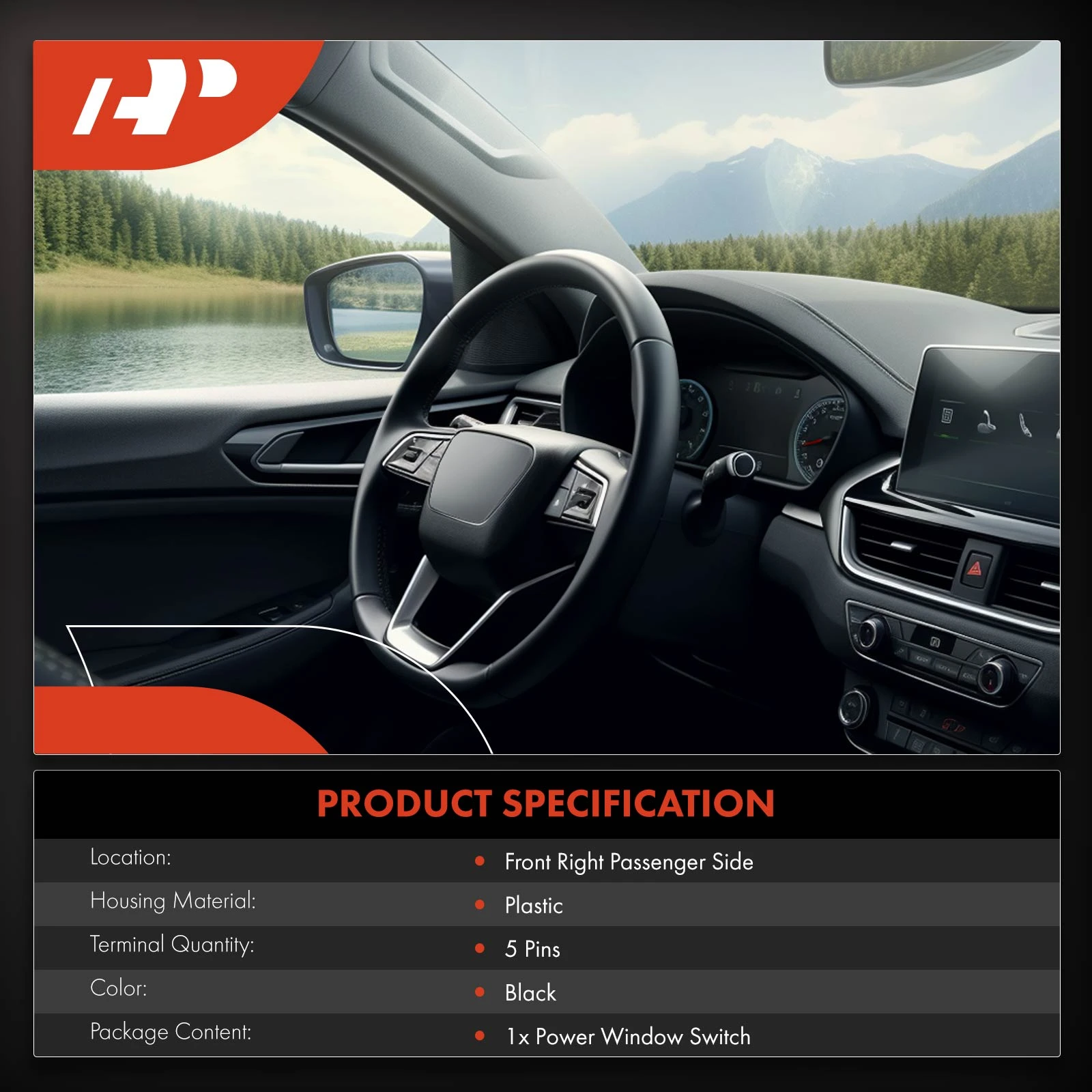 Front Passenger Power Window Switch for Chevrolet Camaro 1997 1998-2002