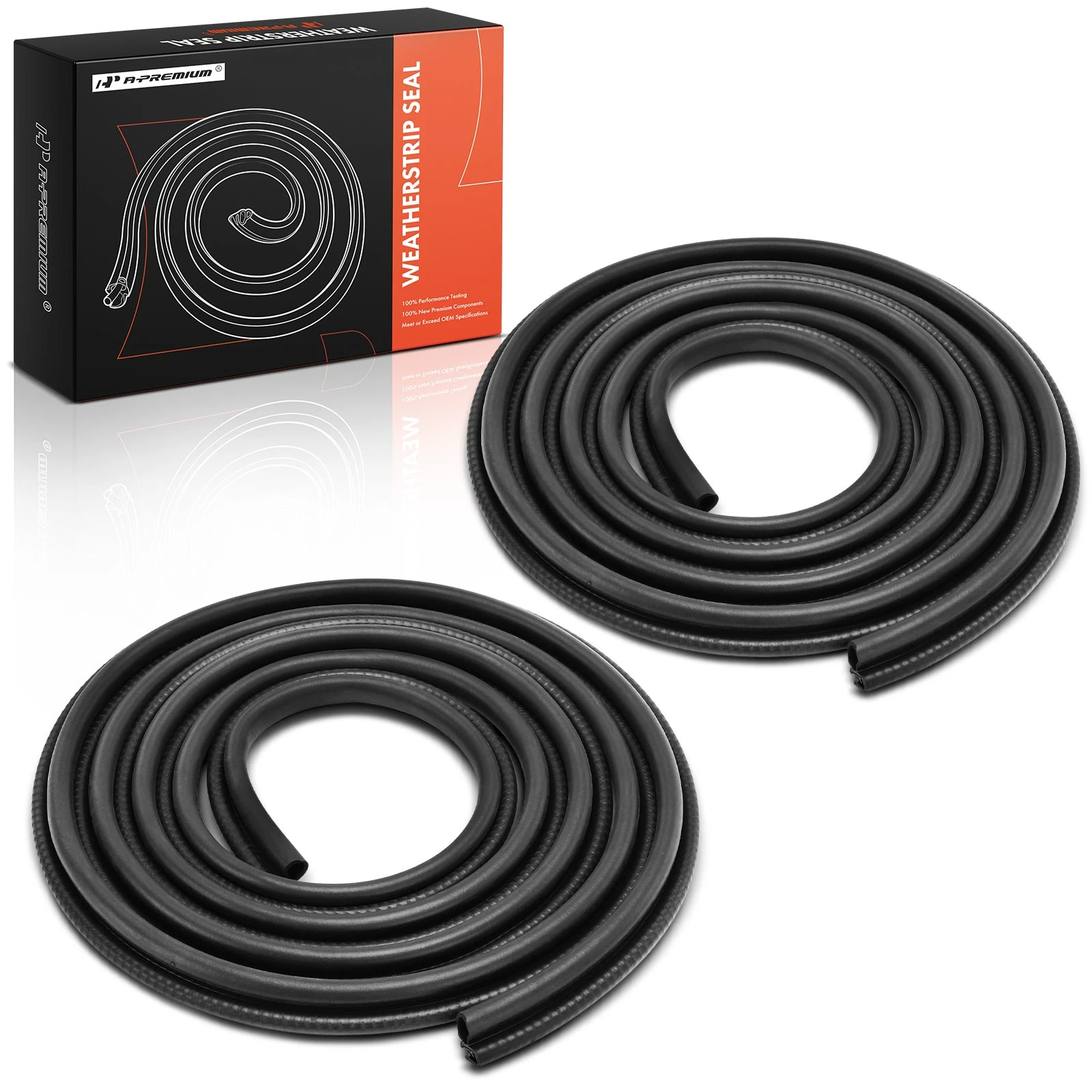 2 Pcs Driver & Passenger Door Weatherstrip Seal