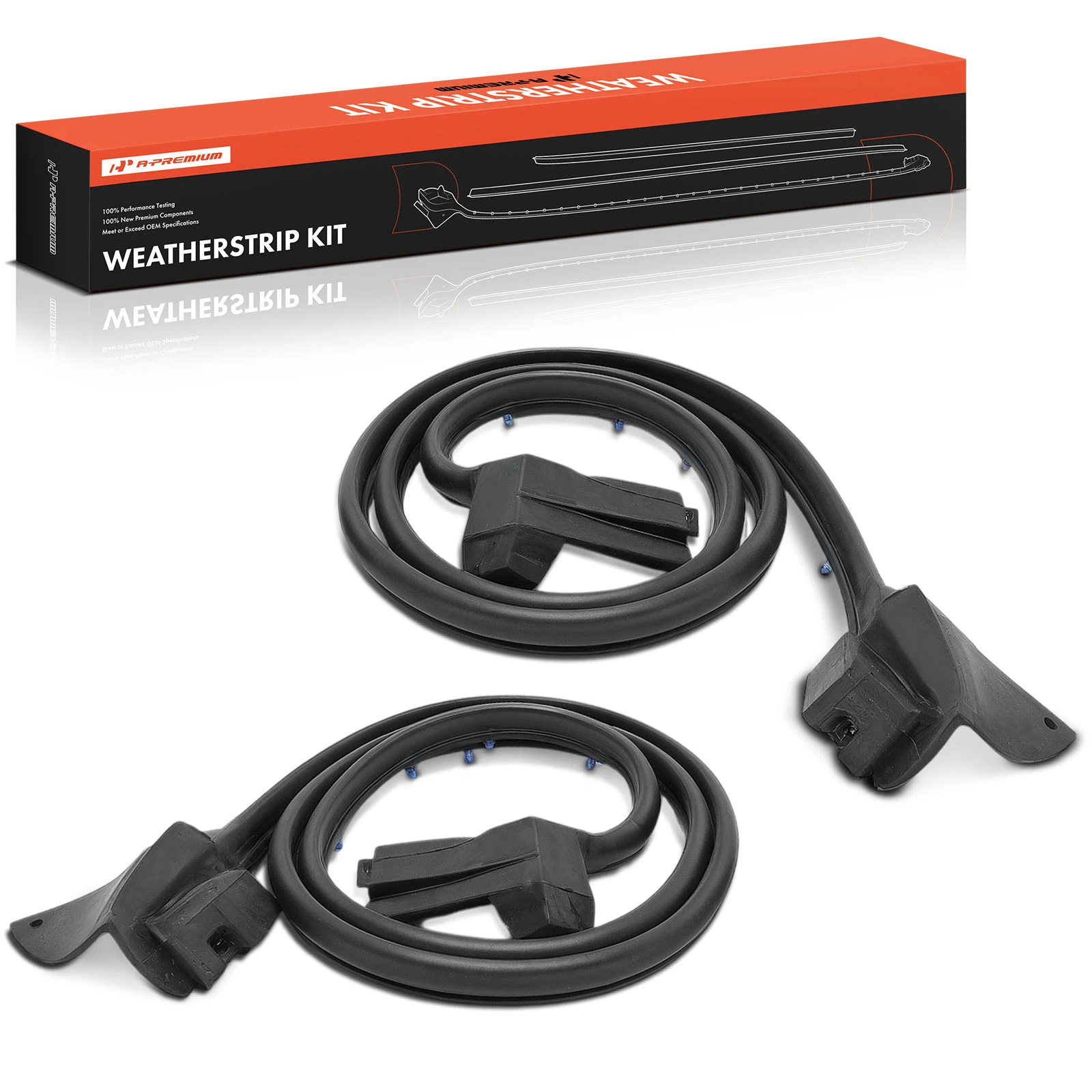 2 Pcs Driver & Passenger Door Weatherstrip Seal