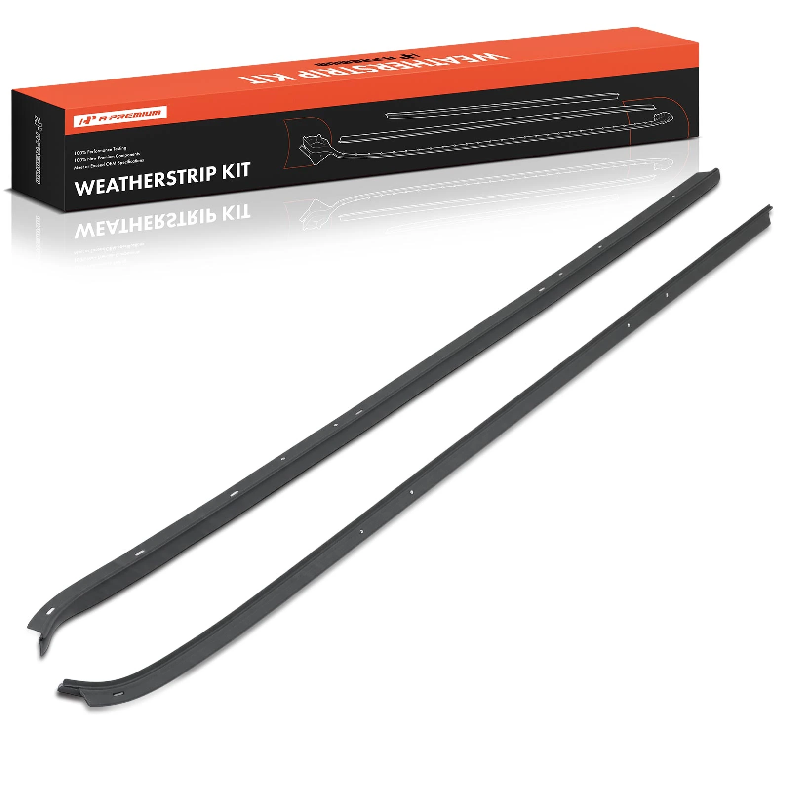 2 Pcs Outer Driver & Passenger Window Scraper Weatherstrip Seal