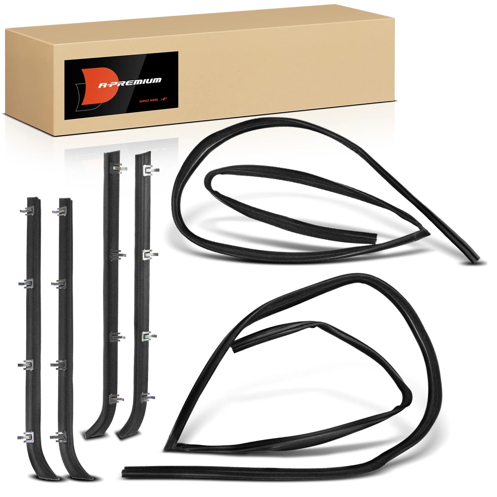 6 Pcs Driver & Passenger Weatherstrip Seal