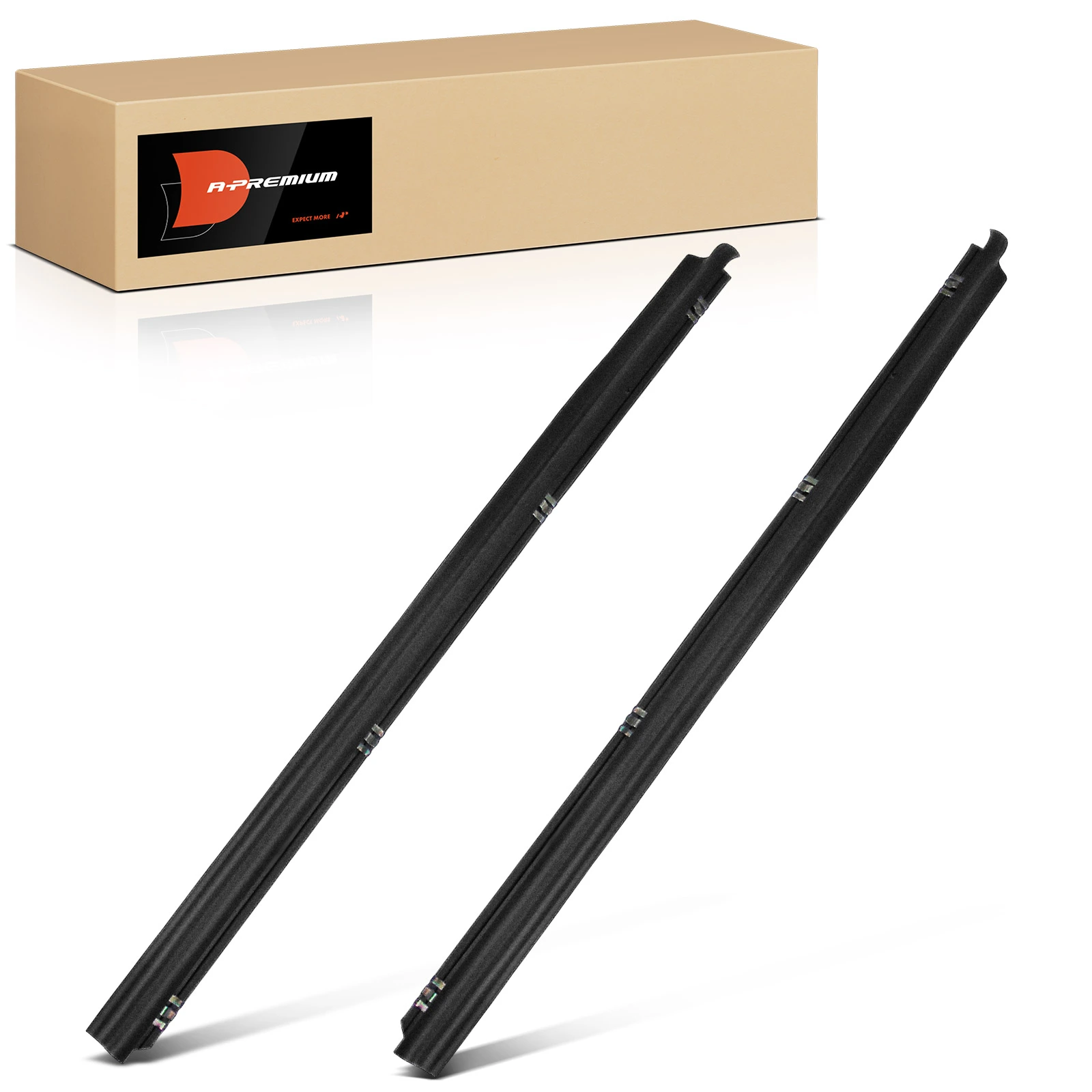 2 Pcs Outer Driver & Passenger Window Scraper Weatherstrip Seal for 1981-1985 Jeep Scrambler