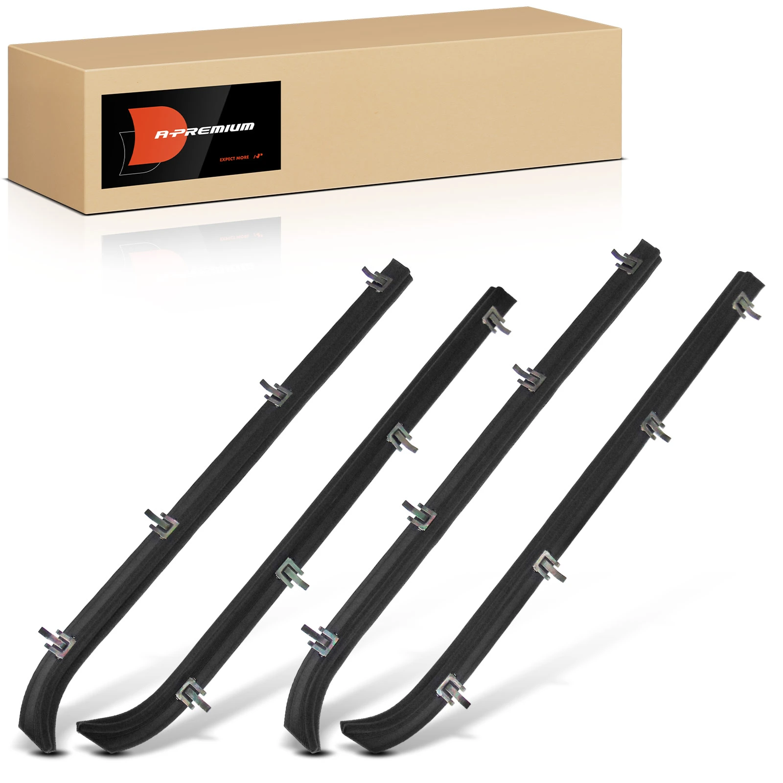 4 Pcs Inner & Outer Window Sweeps Felts Weatherstrip Seal