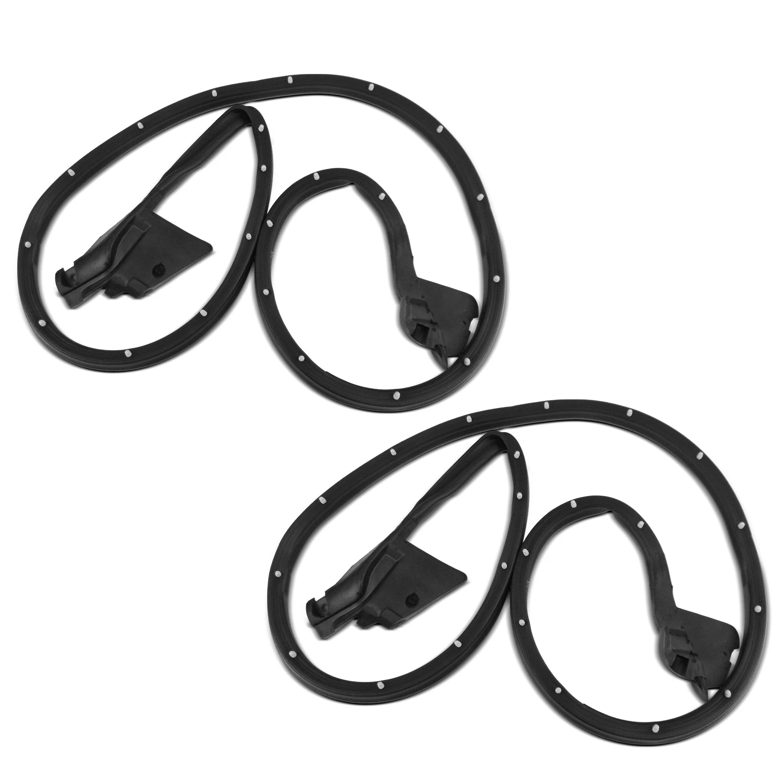 2 Pcs Driver & Passenger Door Weatherstrip Seal