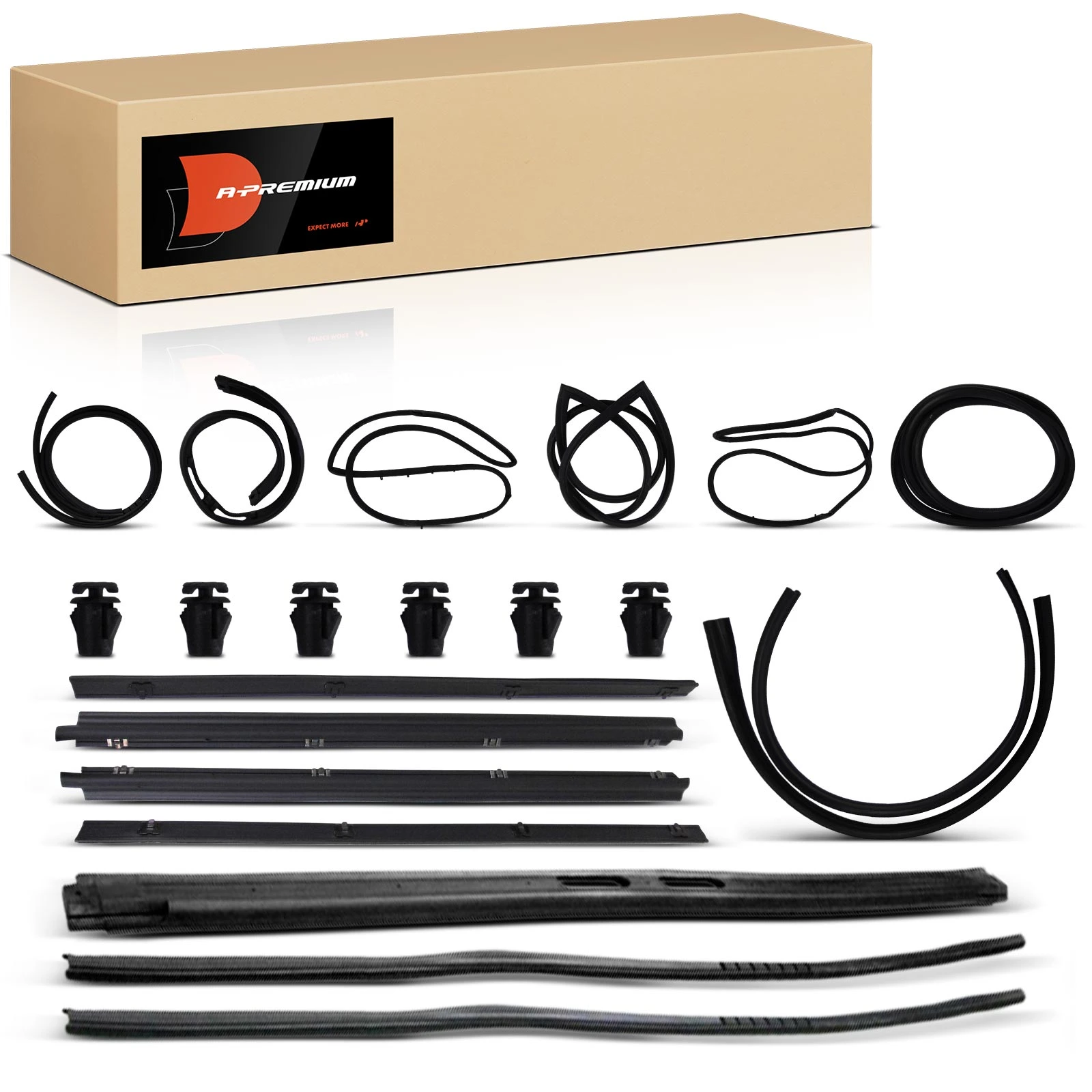 15 Pcs Front Rubber Weatherstrip Seal for 1981-1985 Jeep Scrambler