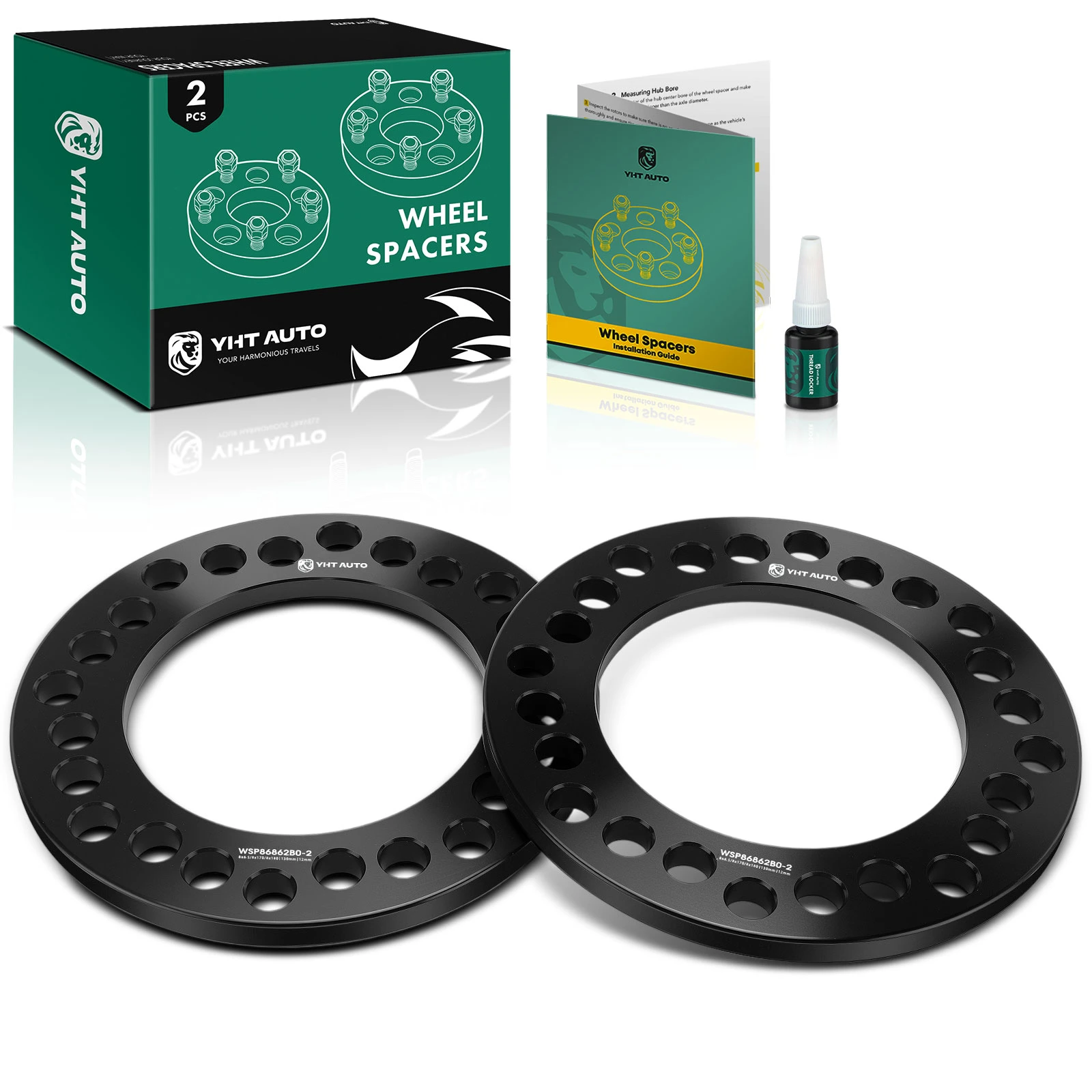 2 Pcs 8x6.5 8x170 8x180 Wheel Spacer 130 mm 12 mm