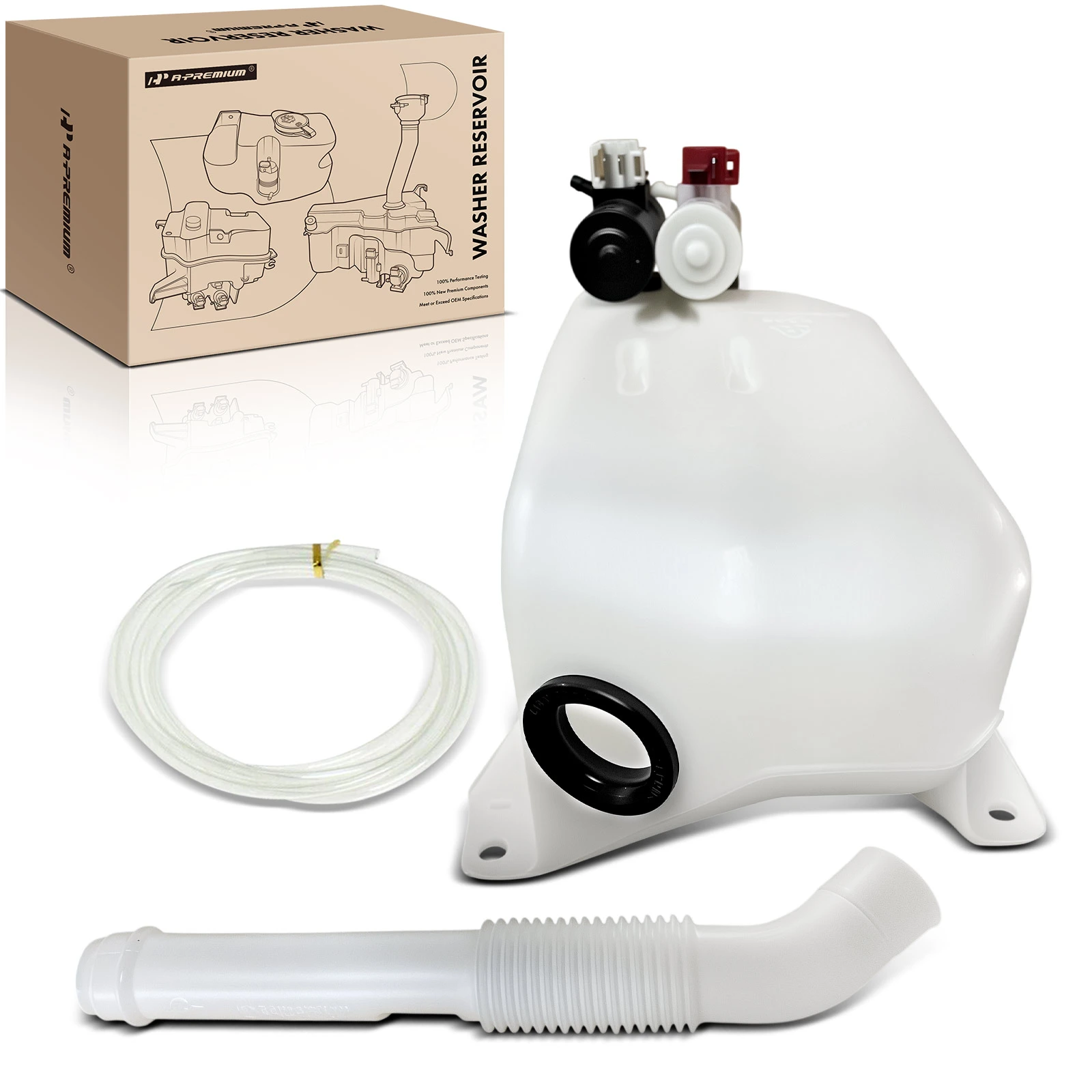 Windshield Washer Reservoir with Filler Neck & Pump & Hose for Acura RSX 2005-2006