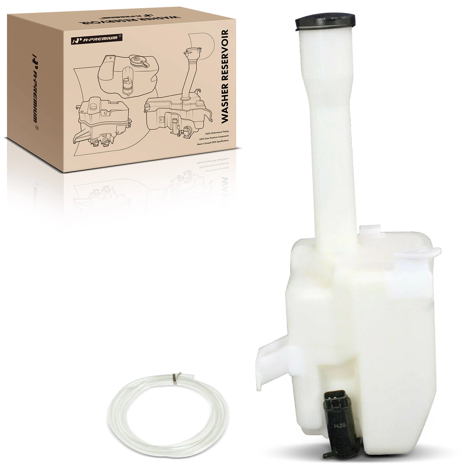 Windshield Washer Reservoir with Pump and Cap