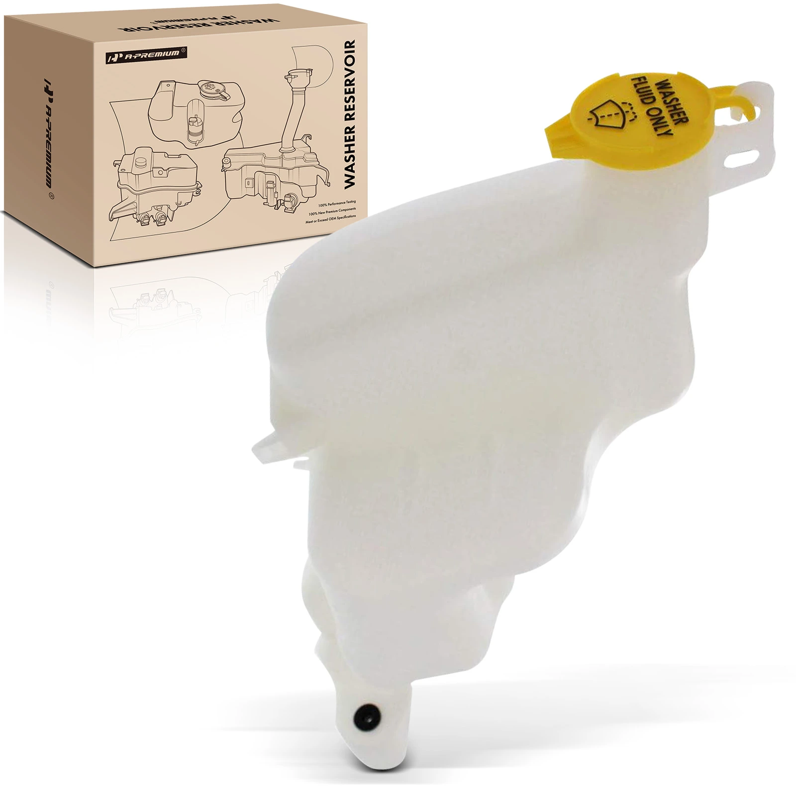 Windshield Washer Fluid Reservoir with Cap Bracket