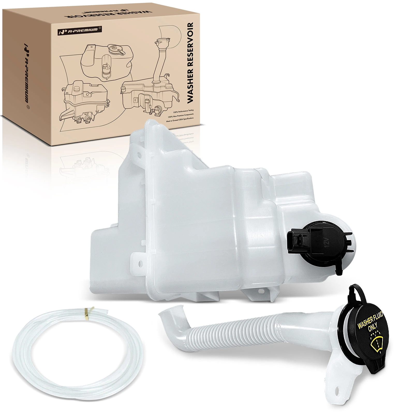 Windshield Washer Reservoir with Cap and Pump for 2010-2011 Mercury Milan