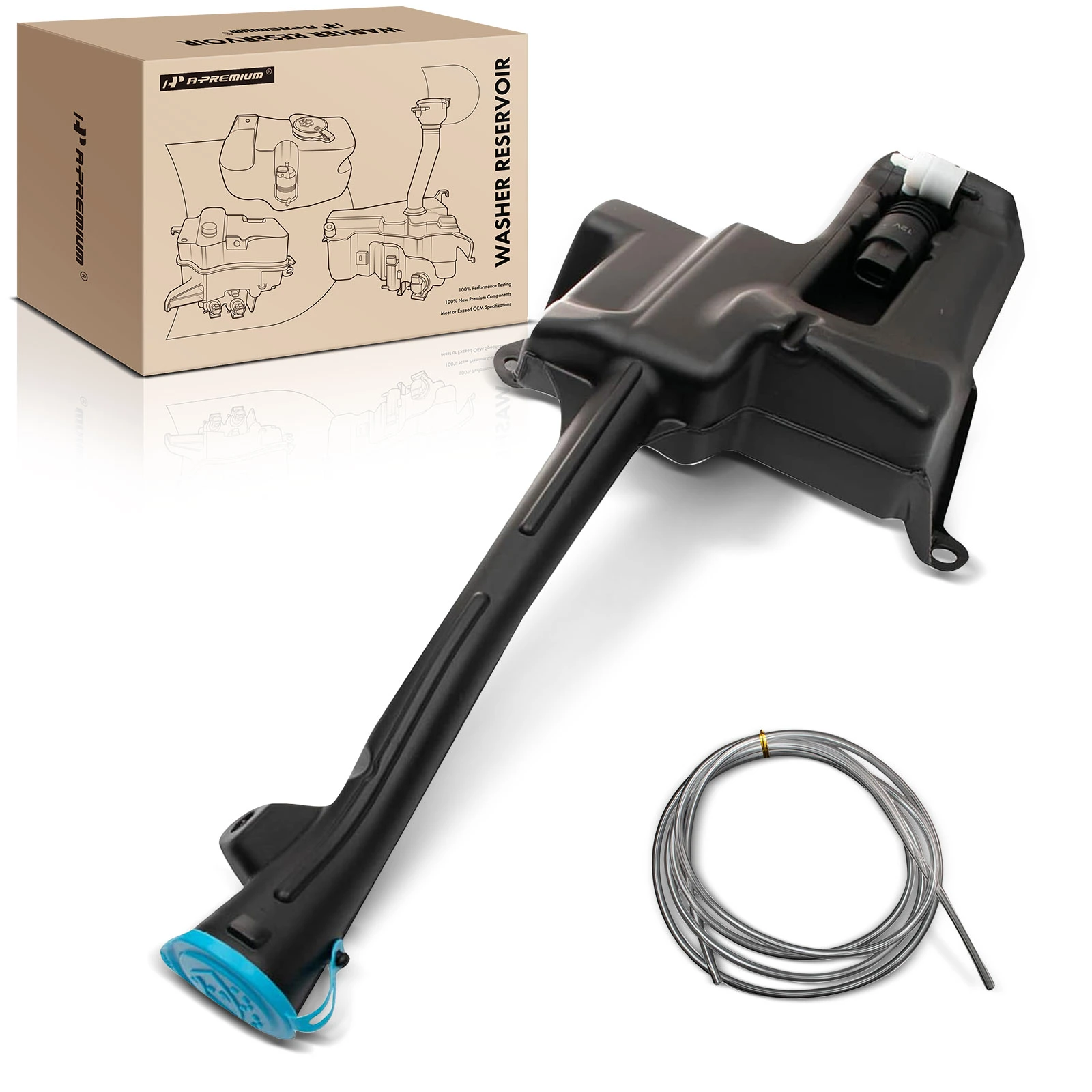 Windshield Washer Reservoir with Pump & Cap & Filler Neck