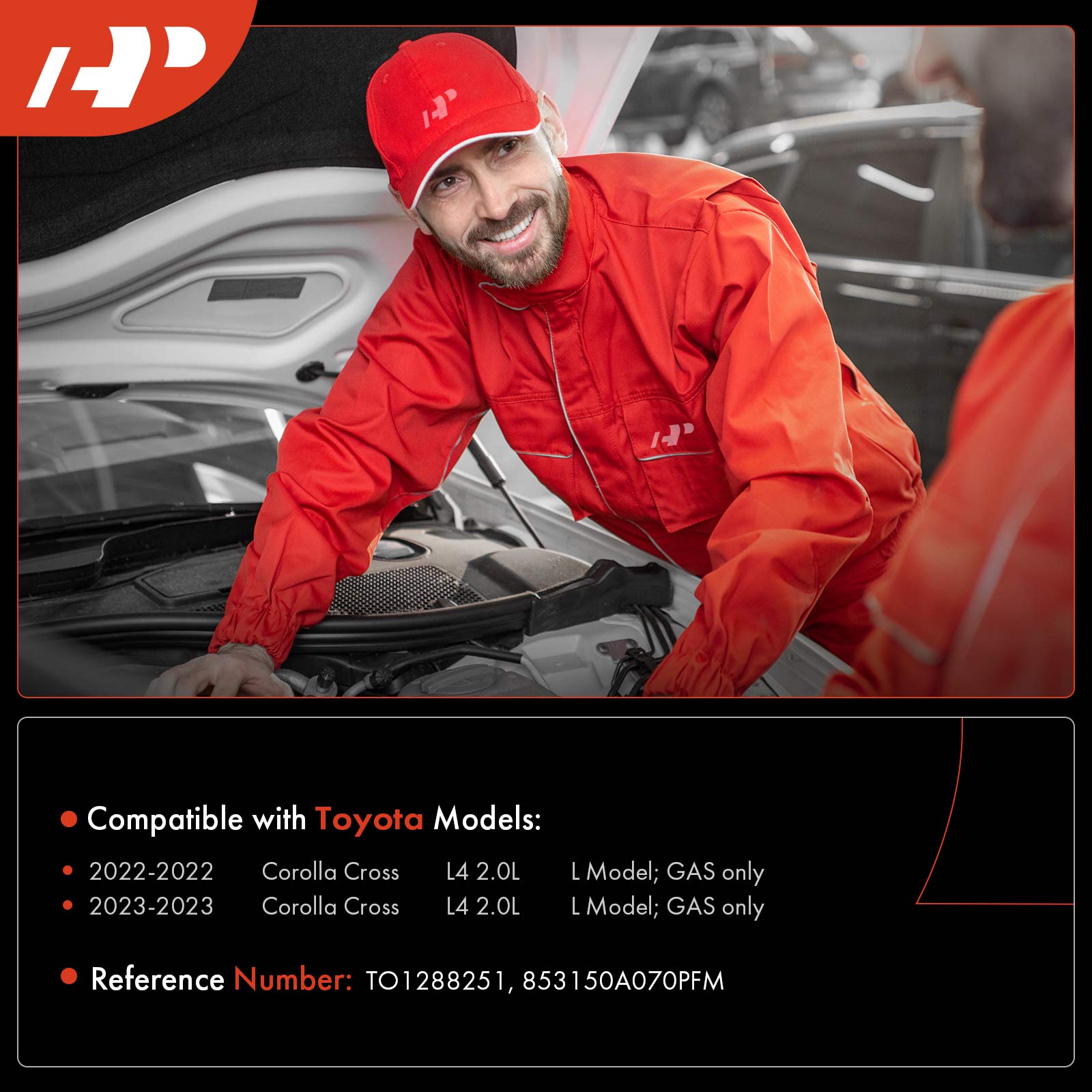 Windshield Washer Reservoir with Pump & Cap & Sensor for Toyota Corolla Cross 2.0L