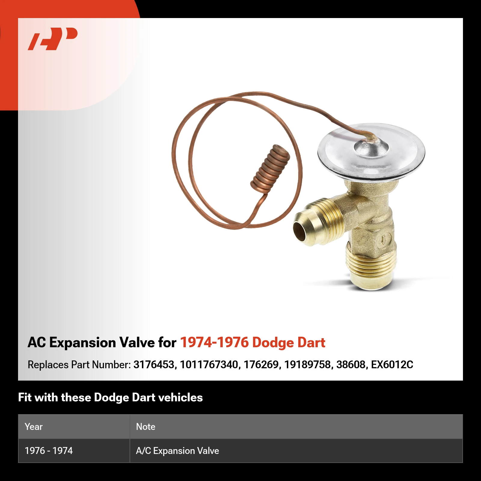 AC Expansion Valve for 1974-1976 Dodge Dart
