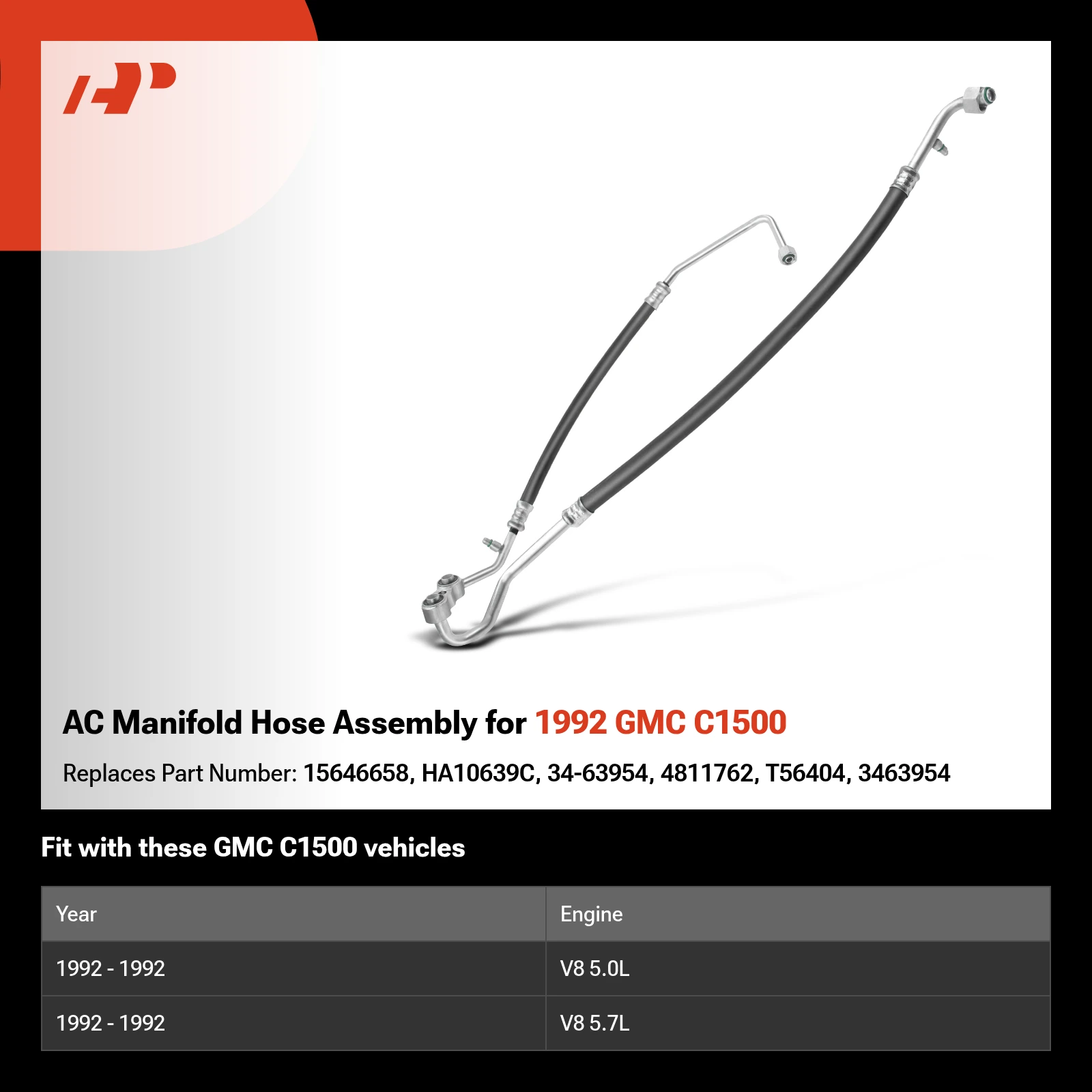 AC Manifold Hose Assembly for 1992 GMC C1500