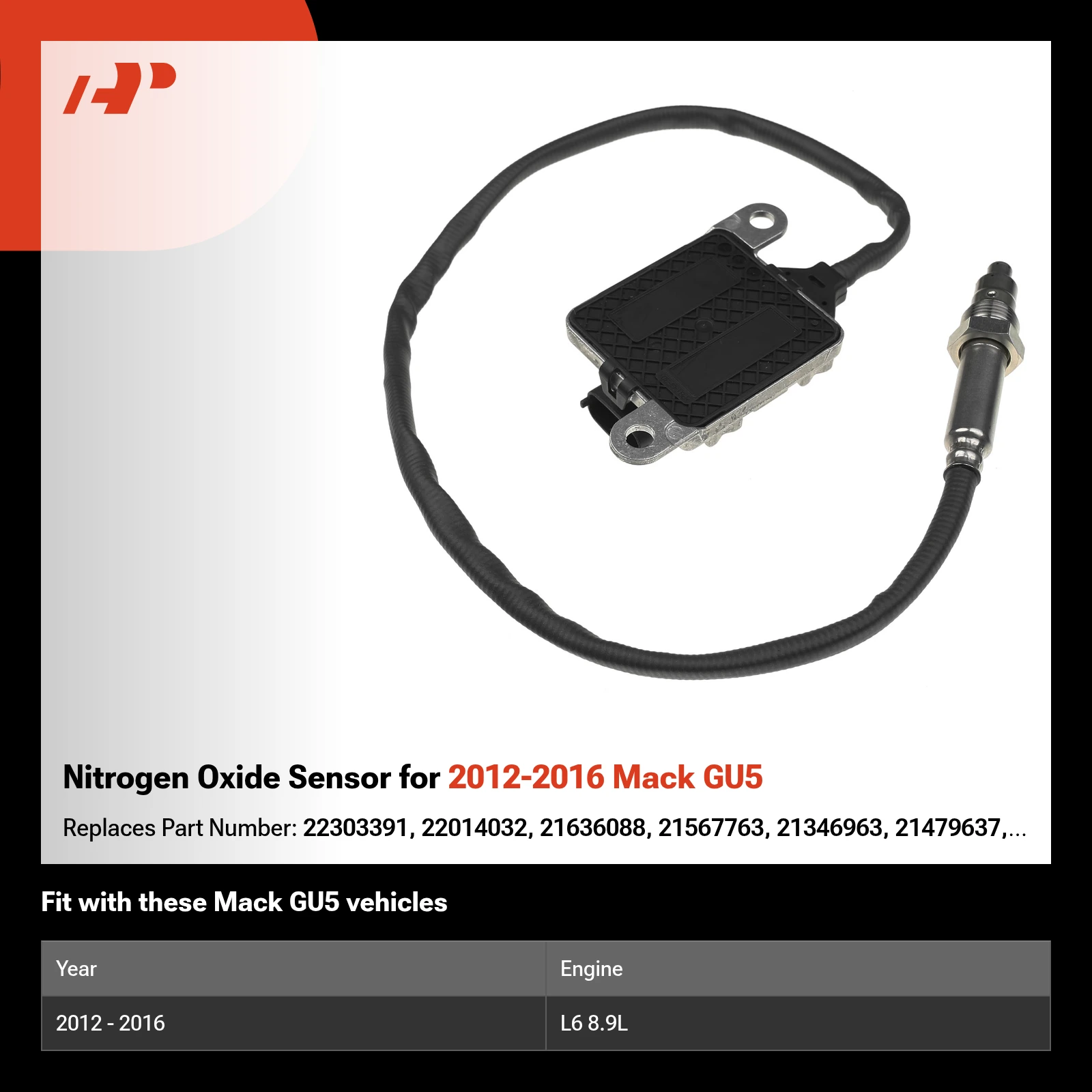 Nitrogen Oxide Sensor for 2012-2016 Mack GU5