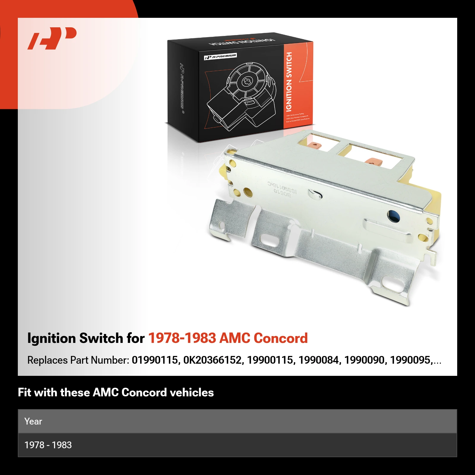 Ignition Switch for 1978-1983 AMC Concord