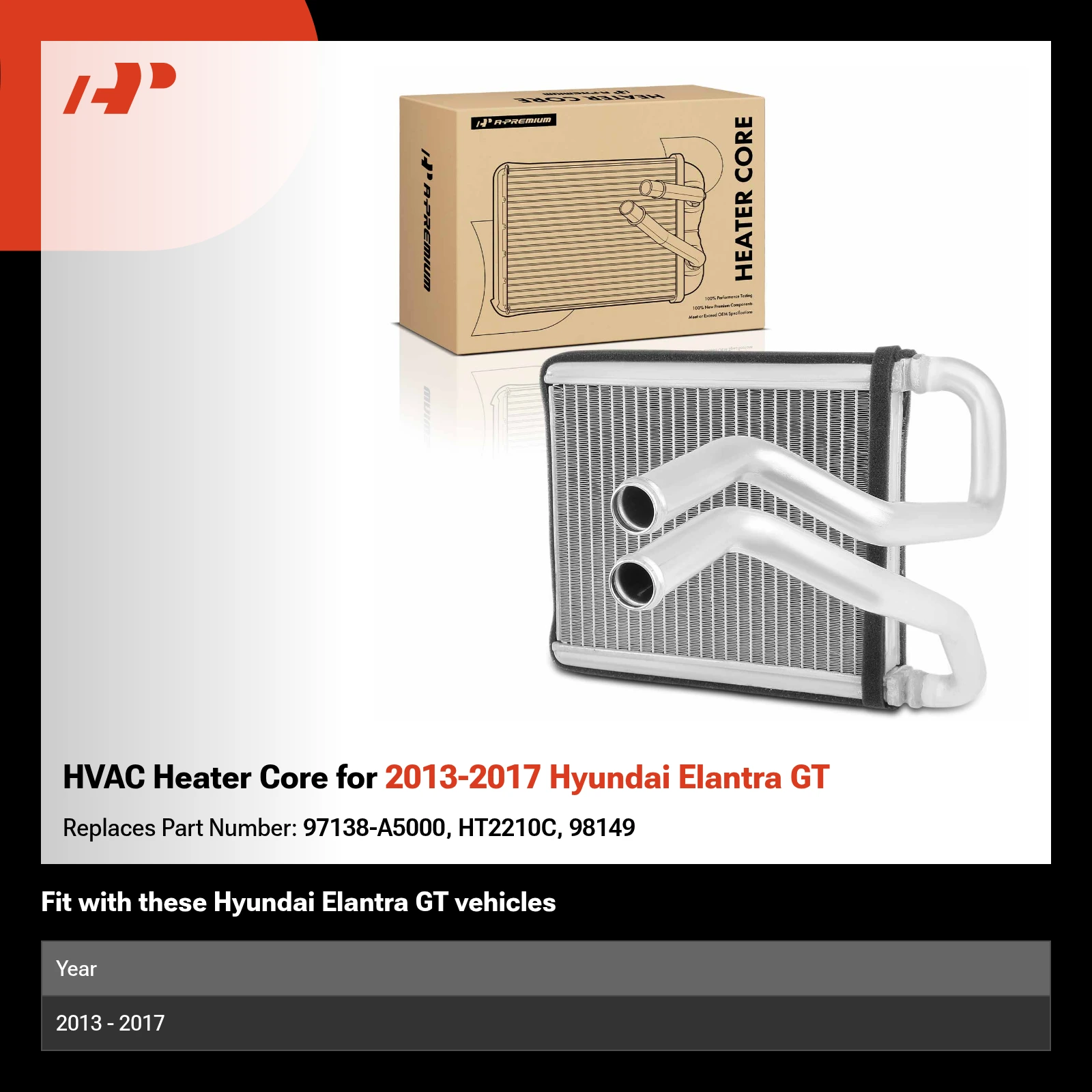 HVAC Heater Core for 2013-2017 Hyundai Elantra GT