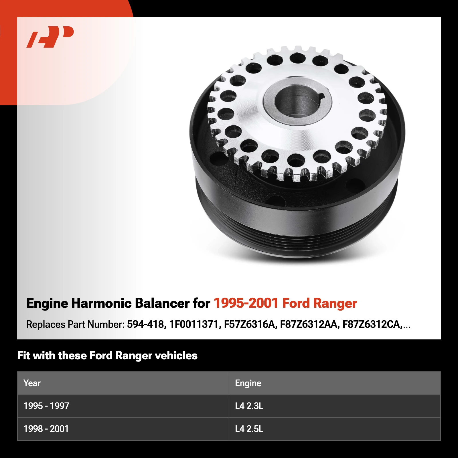 Engine Harmonic Balancer for 1995-2001 Ford Ranger