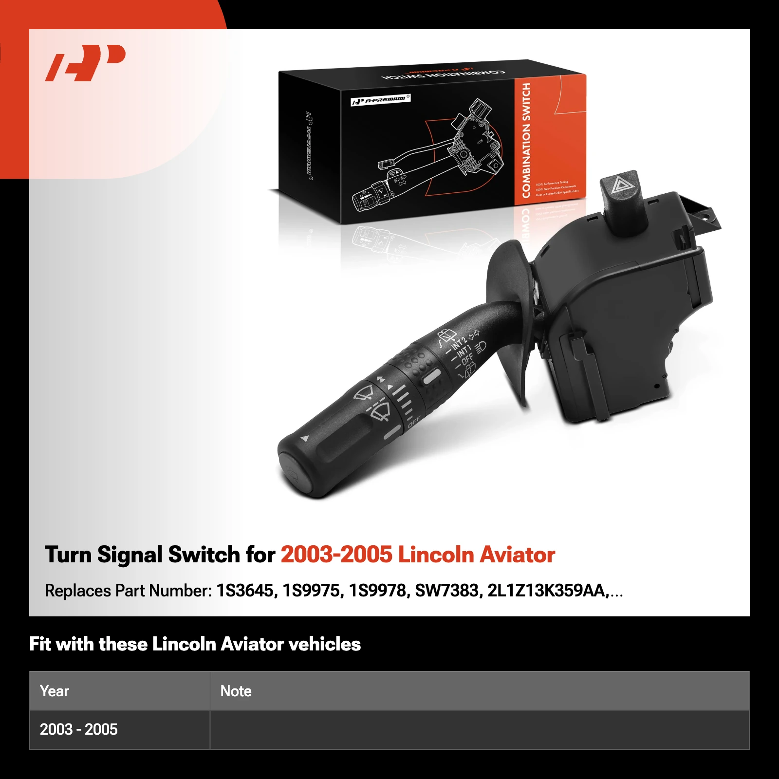 Turn Signal Switch for 2003-2005 Lincoln Aviator