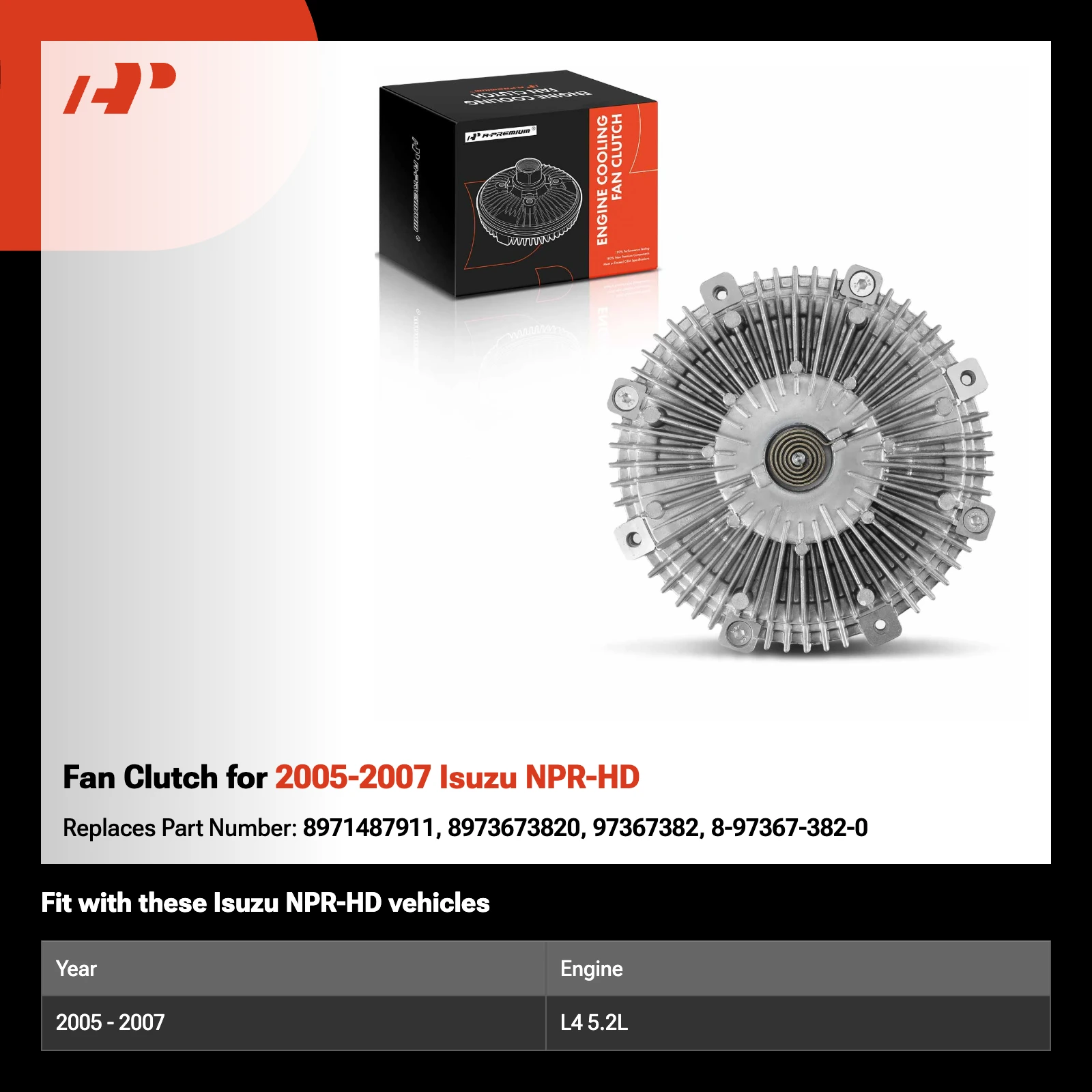 Fan Clutch for 2005-2007 Isuzu NPR-HD