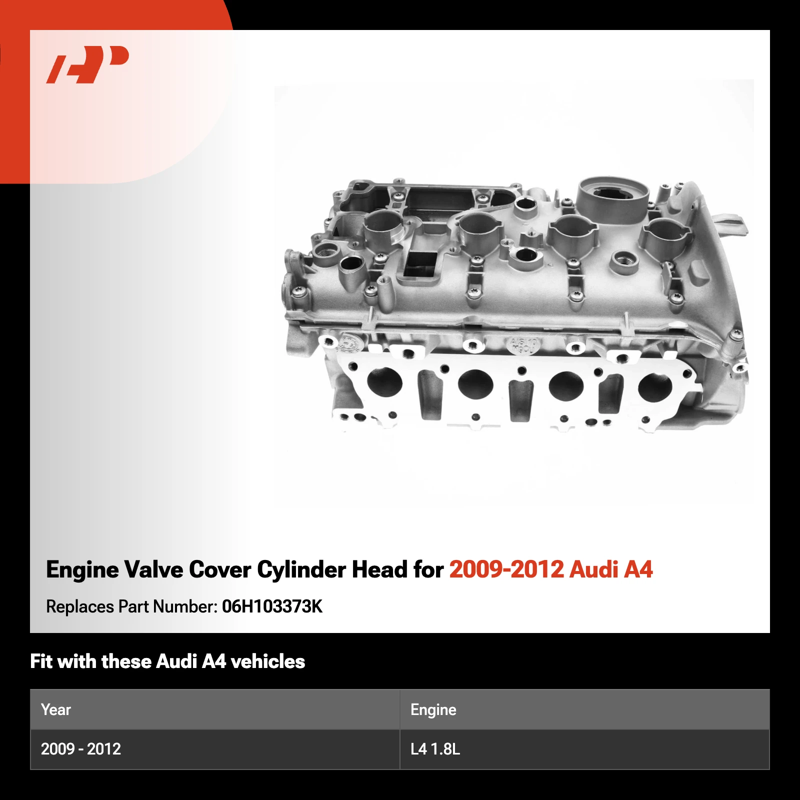 Engine Valve Cover Cylinder Head for 2009-2012 Audi A4
